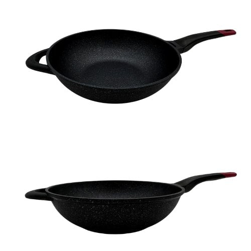 Premium Marble Wok Set - 2 Sizes (12