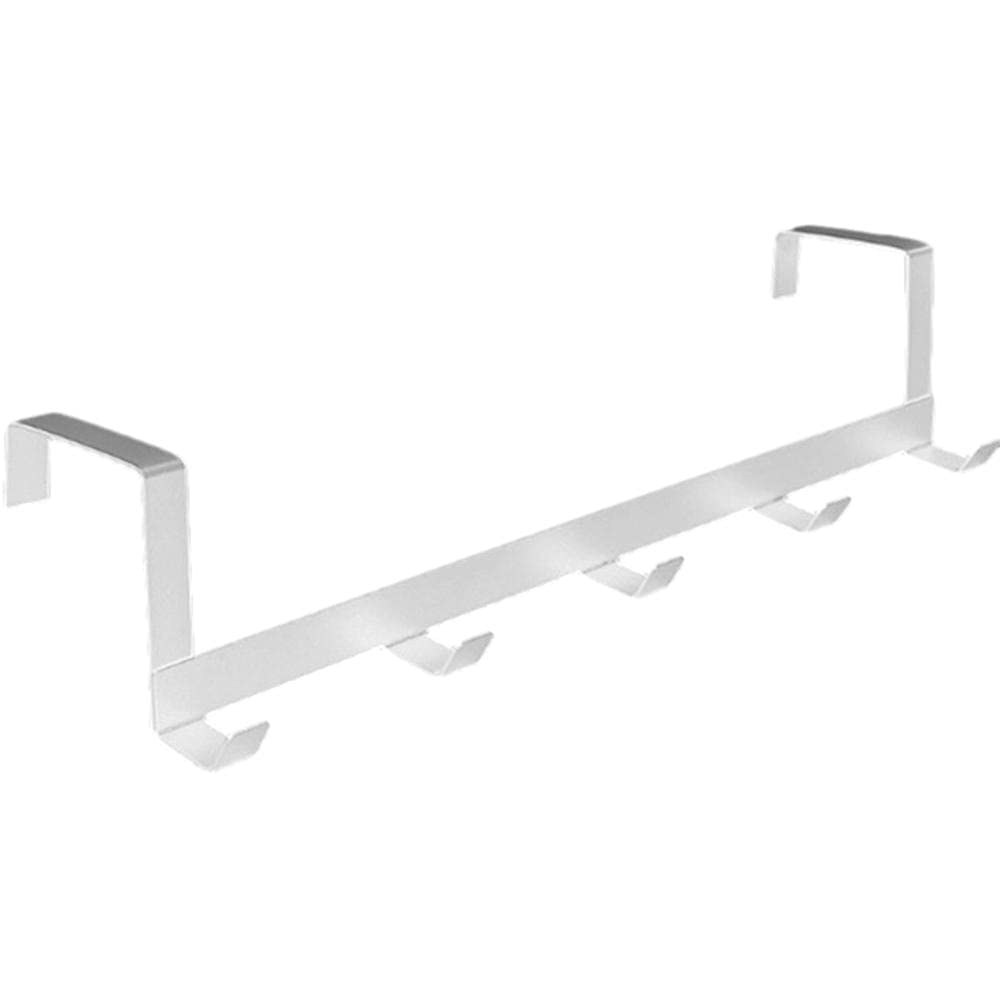 Stainless Steel Door Hook - 5 Hooks for Towels & Clothes - Bathroom, Kitchen, Bedroom Use
