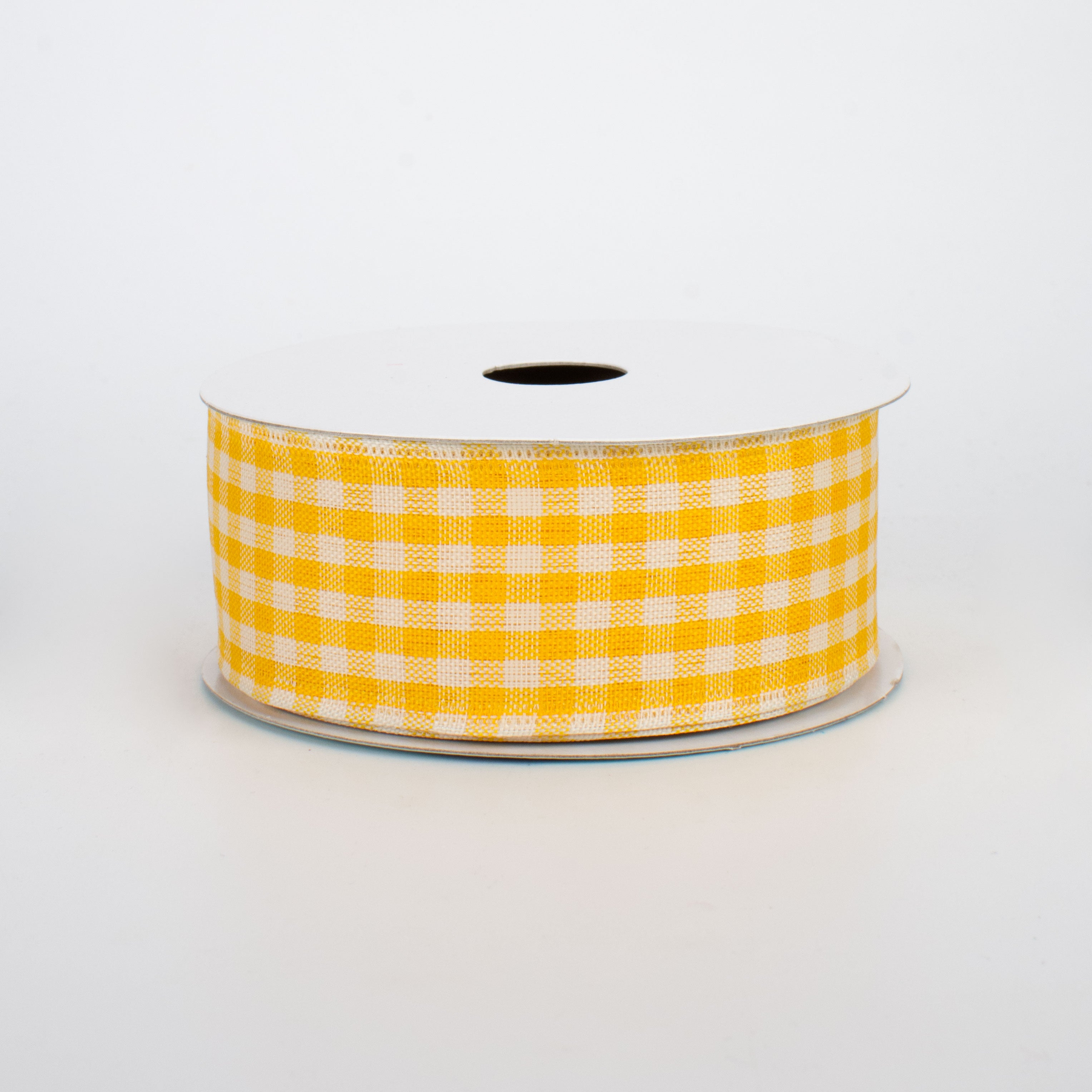 1.5 Inch Primitive Gingham Check Ribbon - Mustard & Ivory (10 Yards) - Perfect for Gift Wrapping, DIY Crafts, and Home Decor