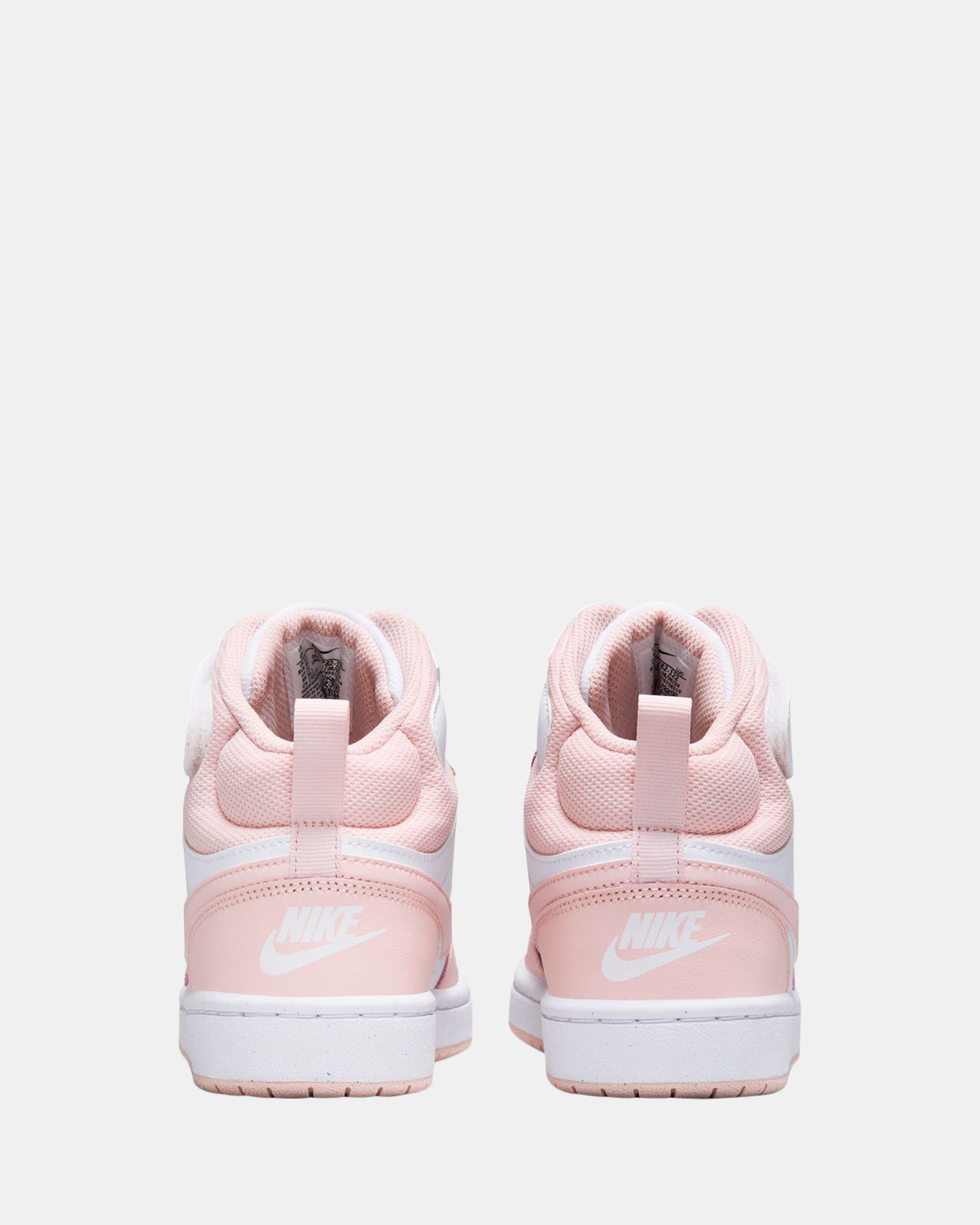 Nike Court Borough Mid 2 GS Girls' Sneakers in White/Echo Pink - Perfect for School, Sports & Casual Wear