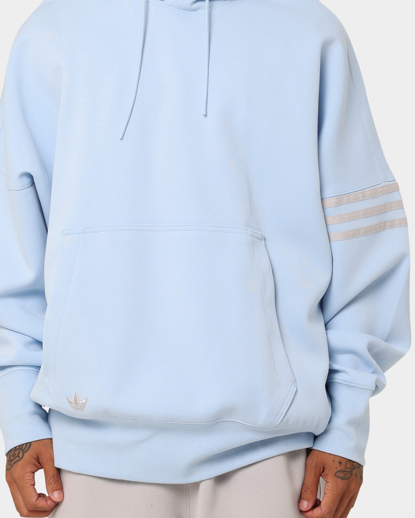 Adidas New C Hoodie Clear Sky - Men's Lightweight Pullover Sweatshirt for Casual Wear & Street Style