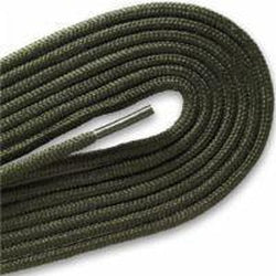 Premium Olive Green Round Dress Shoelaces - 1/8