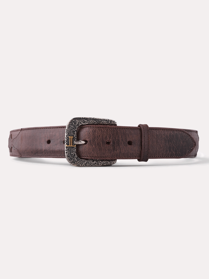 Lucchese W2251 Men's Smooth Goat Leather Western Belt in Chocolate Brown - Perfect for Cowboy Boots, Rodeo Events & Western Fashion