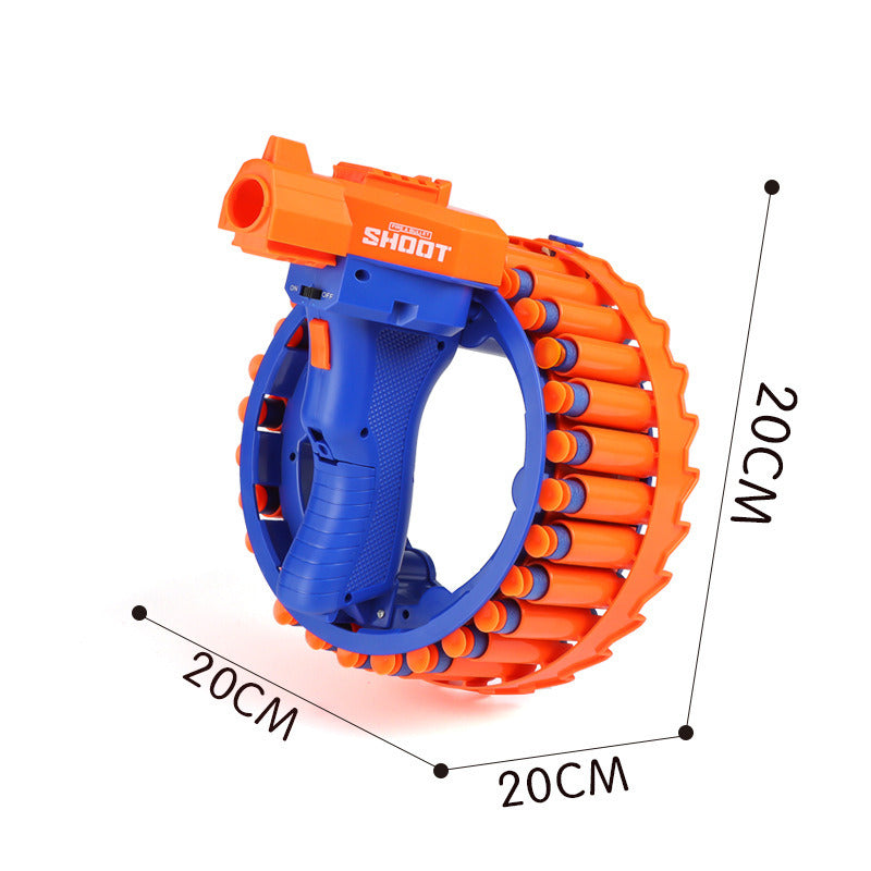 Electric Automatic Foam Blaster Toy - High-Speed Rotating Pistol for Outdoor Nerf Battles, Backyard Games & Kids Party Activities