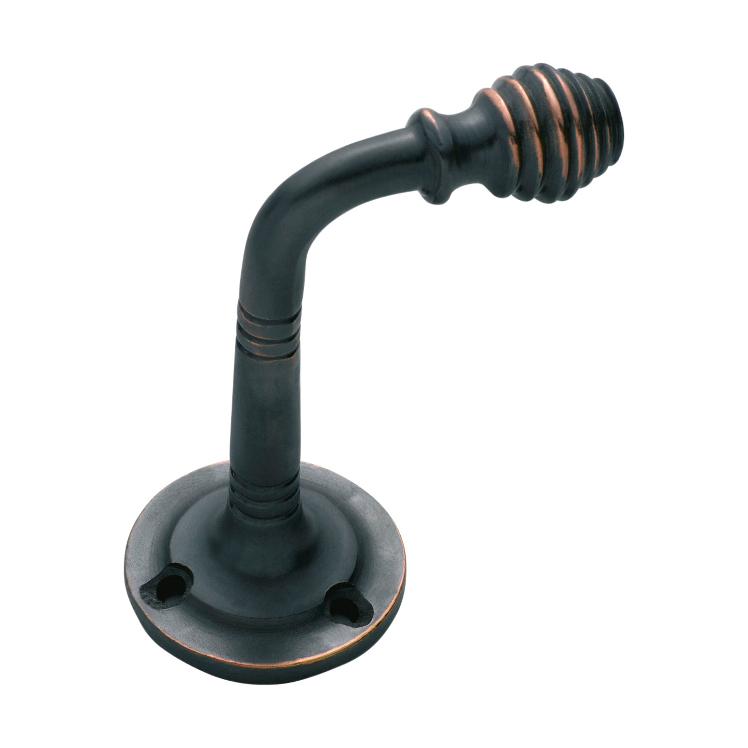 3915 Antique Copper Reeded Curtain Tie Back Hook - 40mm Height x 75mm Projection - Elegant Window Drapery Holdback for Living Room, Bedroom & Home Decor