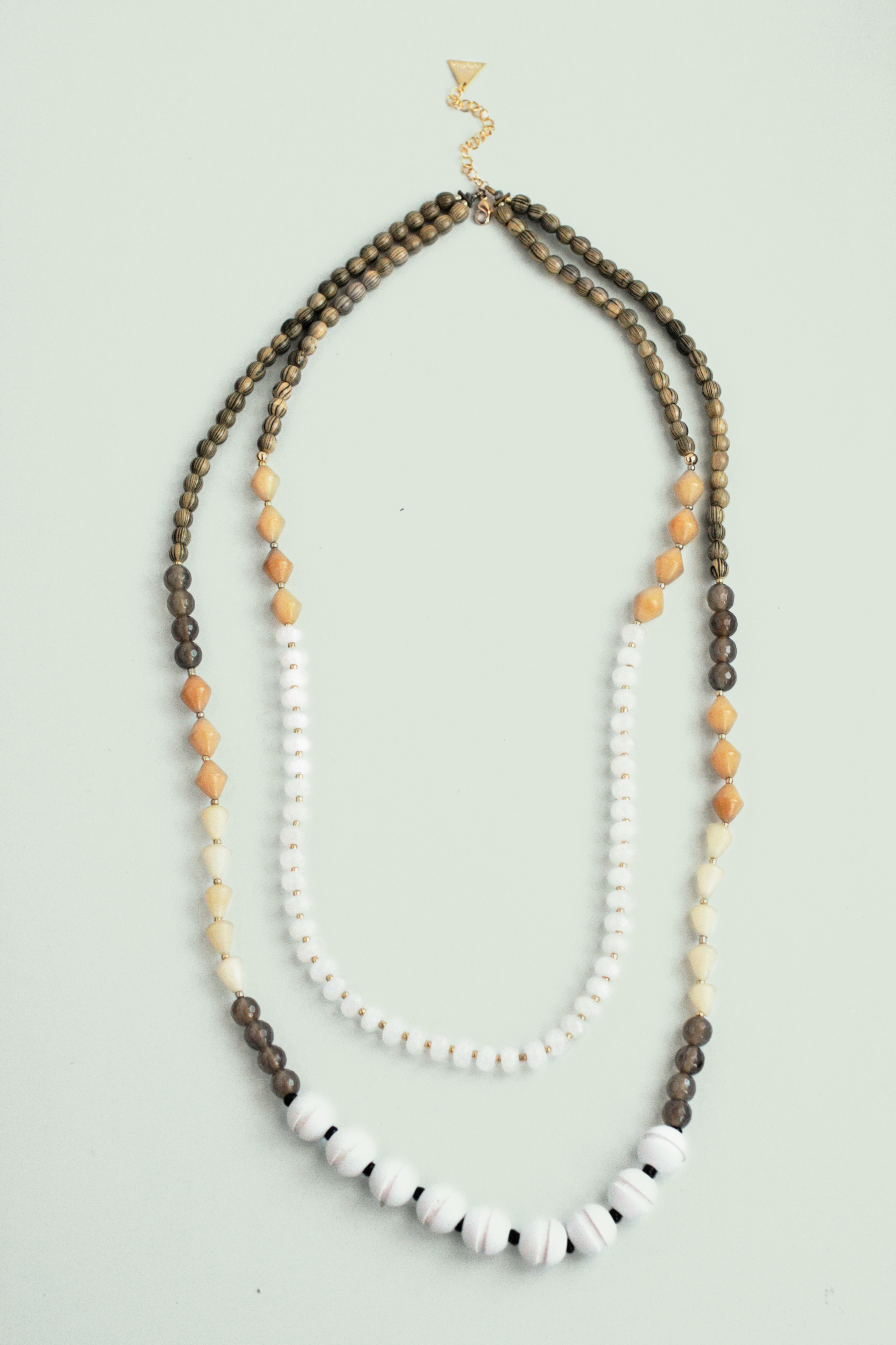 Elegant Long Double Layered Necklace for Women - White Gold Plated Chain - Perfect for Date Night & Special Occasions
