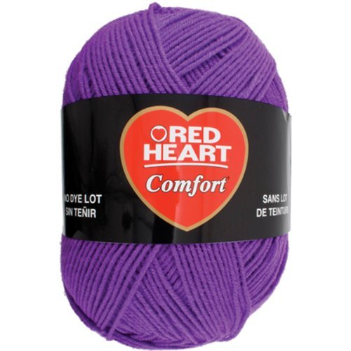 RED HEART Comfort Yarn - Soft Acrylic Knitting & Crochet Yarn (Claret Color) - Perfect for Scarves, Blankets & Baby Clothes
