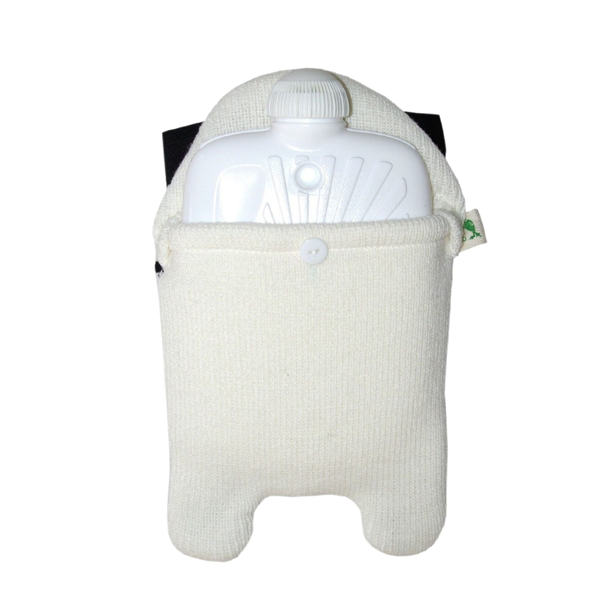 0.8L Eco-Friendly Hot Water Bottle with Adorable Pug Cover - Natural Rubber-Free, Microwave Safe - Perfect for Winter Warmth, Period Pain Relief & Cozy Nights