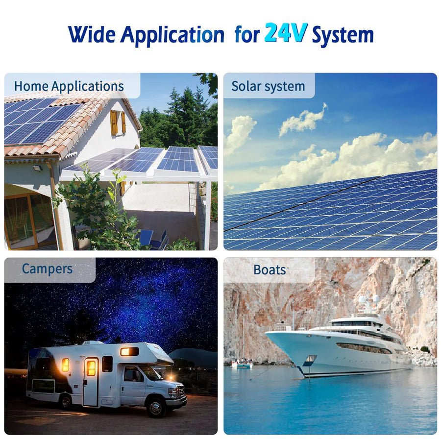 SunGoldPower 3000W 24V Pure Sine Wave Power Inverter with Built-in Charger - Perfect for RVs, Solar Systems, and Off-Grid Power Solutions