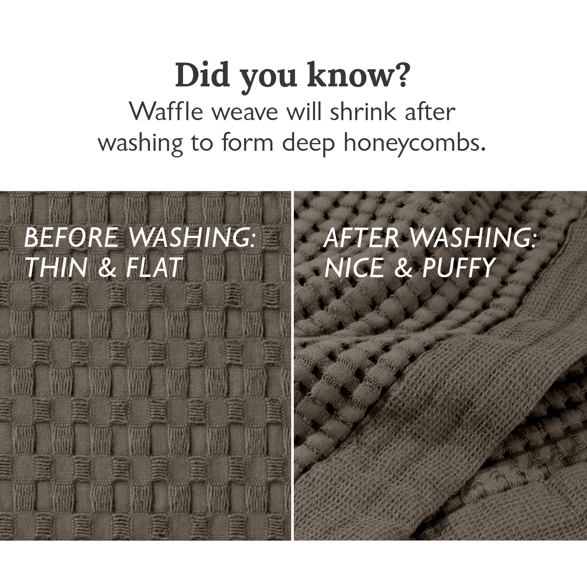 GILDEN TREE Waffle Bath Sheet - Quick Dry Luxury Towel 40x80 Inches - Ultra Absorbent Large Bath Towels - Modern Thin Waffle Weave Design (Stone Color) - Perfect for Spa, Beach, Gym & Luxury Bathrooms