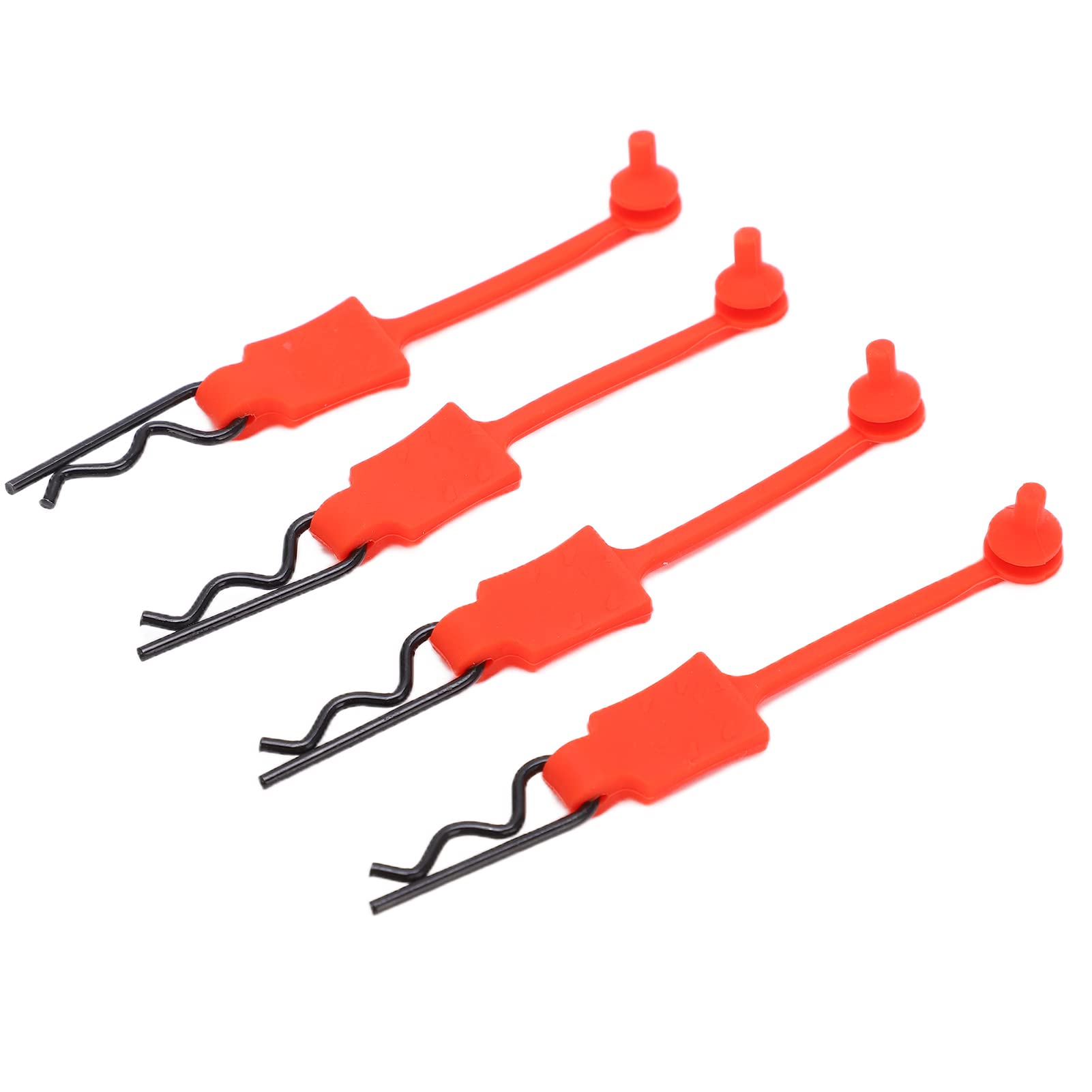 Universal 1/10 RC Car Shell Clips - 4PCS Easy Install Replacement for RC Models (Red) - Durable Fixing Solution
