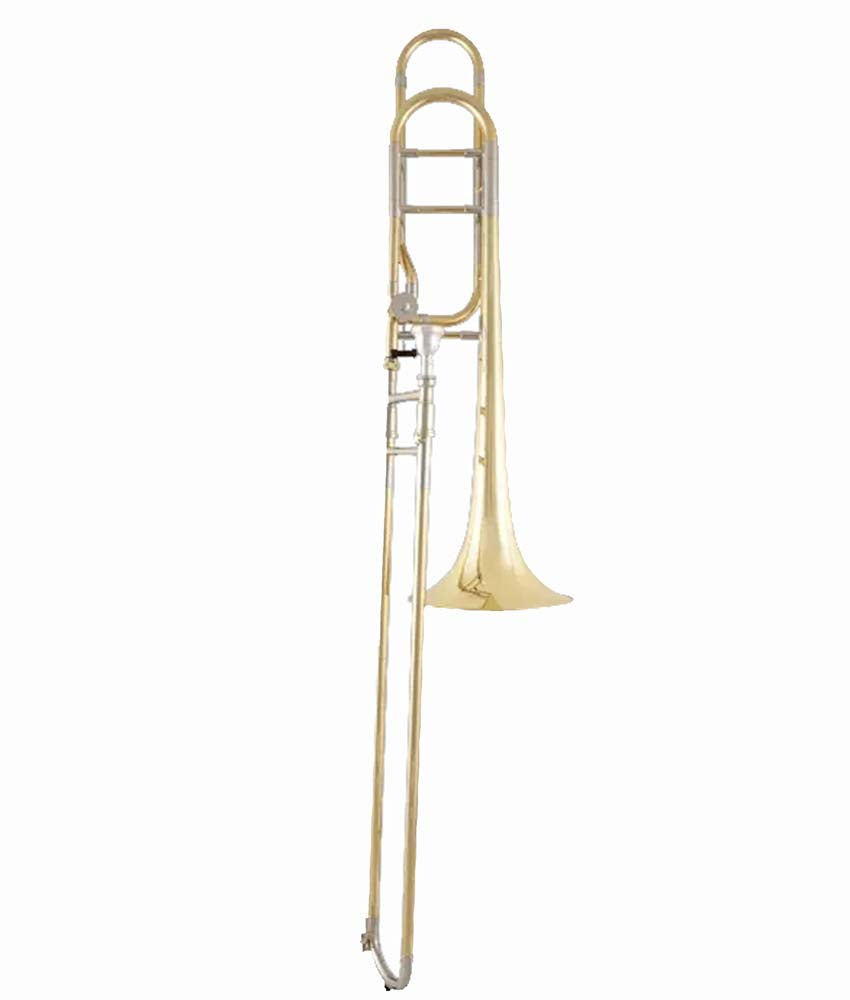 Bach BTB411 Intermediate Tenor Bb/F Trombone - Lacquered Brass Finish for School Band & Jazz Performance | Professional Brass Instrument for Students & Musicians