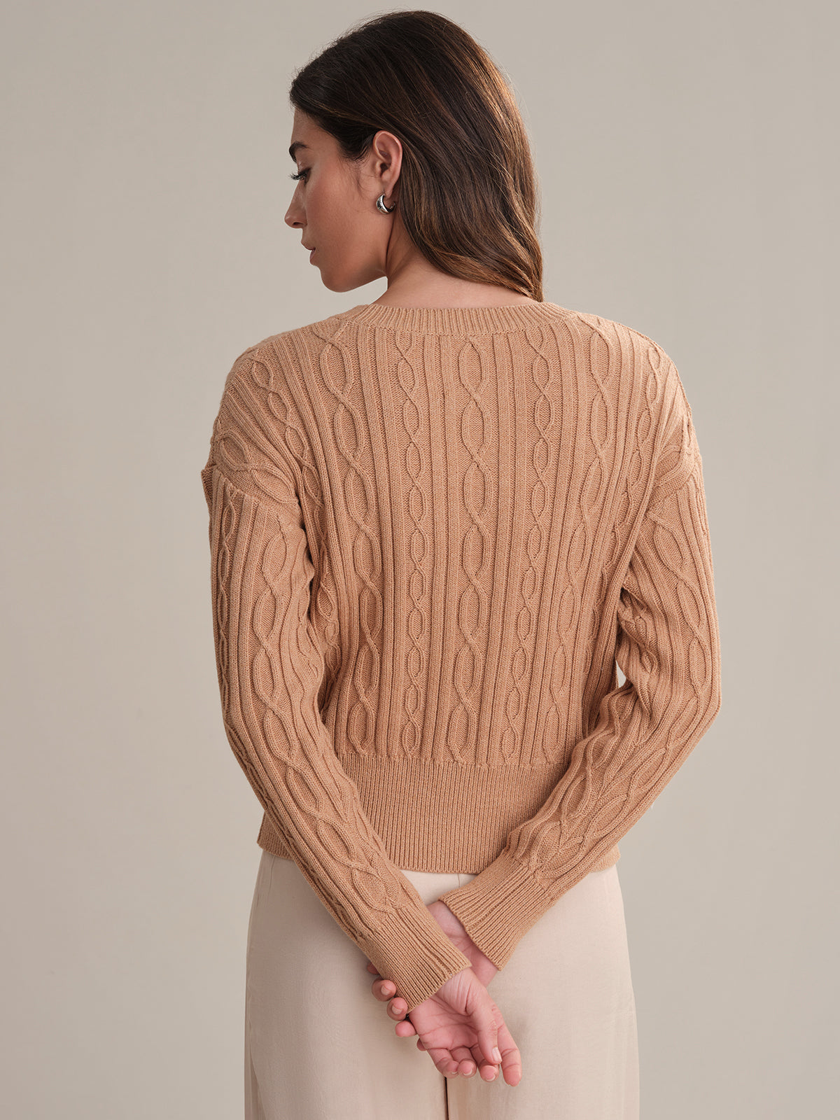 Theresa Women's Cable Knit Cotton Sweater - Cozy & Stylish Pullover for Fall & Winter | Perfect for Casual Outfits, Office Wear & Holiday Gatherings