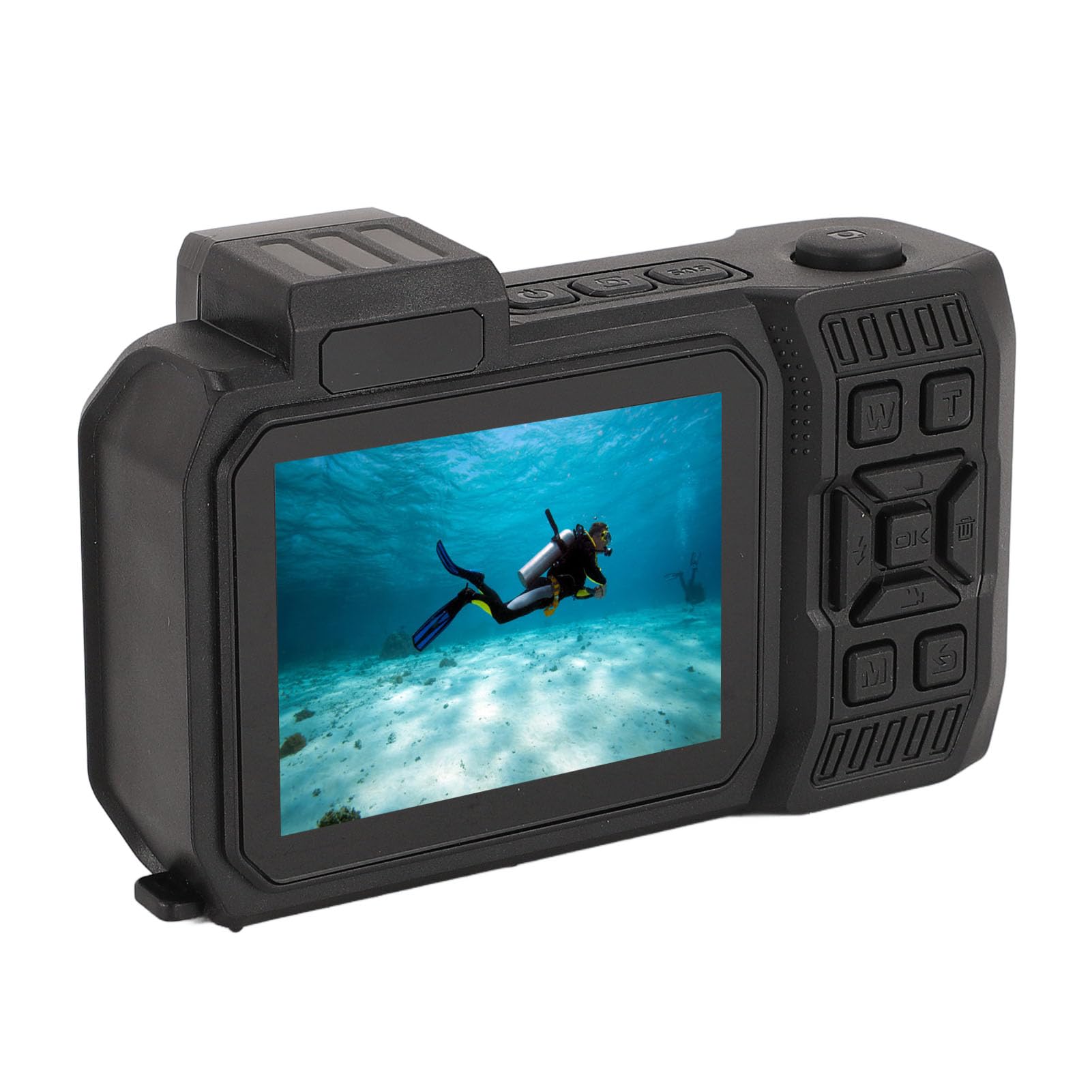 48MP 4K Waterproof Action Camera with 16X Digital Zoom & Autofocus - 2.4
