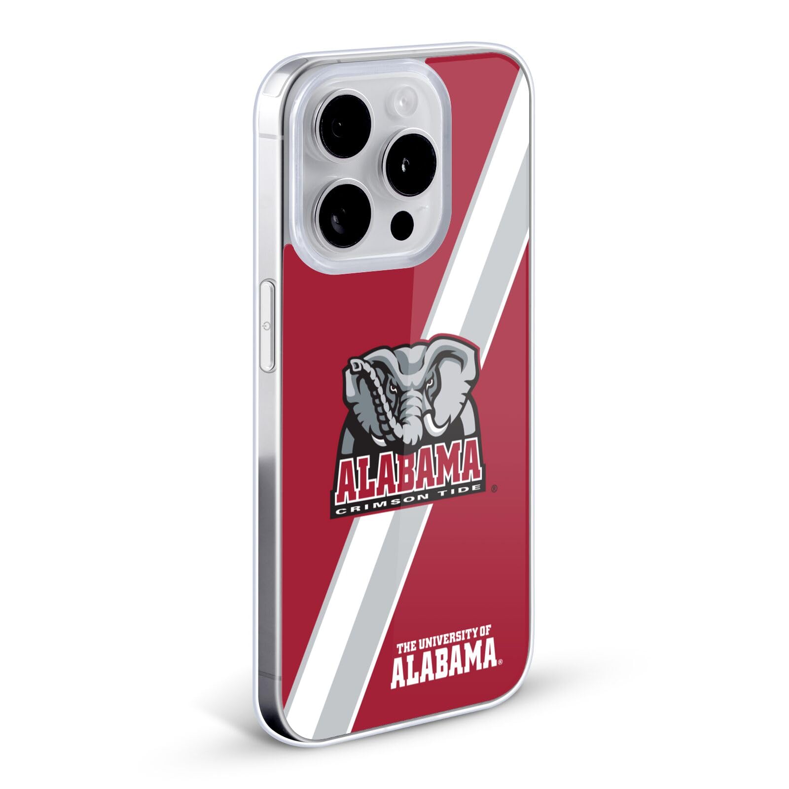 Officially Licensed University of Alabama UA Stripes Soft Gel Phone Case for Apple iPhone 11 Pro - Durable Protective Cover for School, Game Day & College Pride