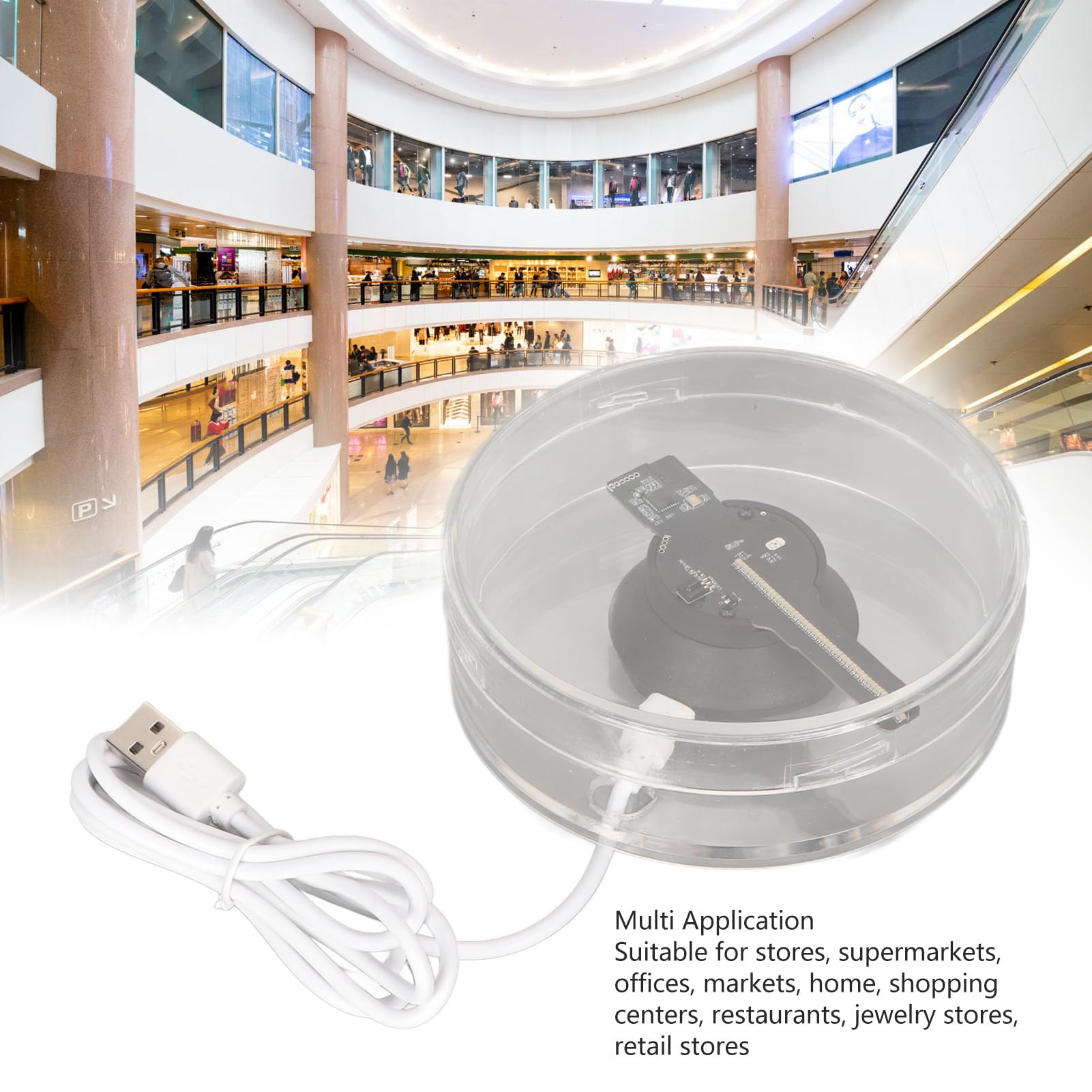 Gigicial 3D Hologram Fan - WiFi Enabled Holographic Projector Display with 48 LED Lights | Portable 3D Advertising Fan for Retail Stores, Events & Trade Shows