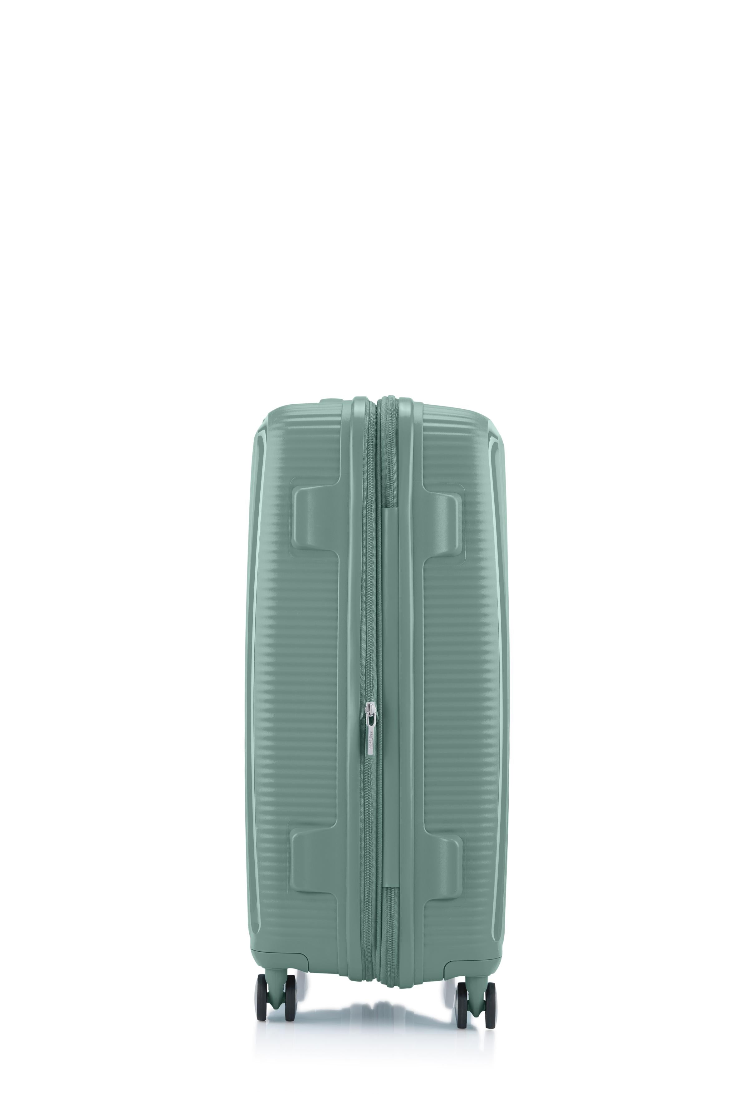 American Tourister 69cm Curio 2.0 Spinner Luggage - Urban Green Hardshell Suitcase for Travel, Business & Vacation | Lightweight & Durable Carry-On Bag
