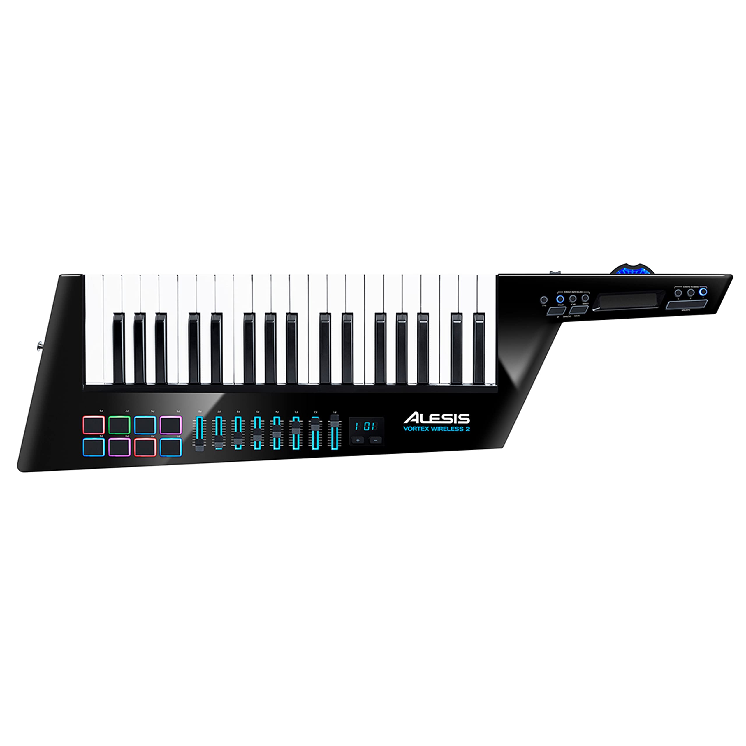 Alesis Vortex Wireless 2 Keytar - Professional USB MIDI Wireless Controller with Software Suite for Music Production, Live Performance & Studio Recording (Black)