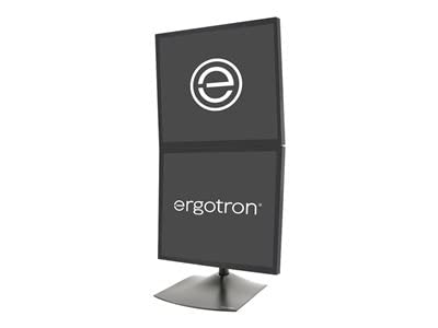 DS100 Dual Monitor Stand Vertical - Adjustable Ergonomic Desk Mount for 2 Screens up to 27