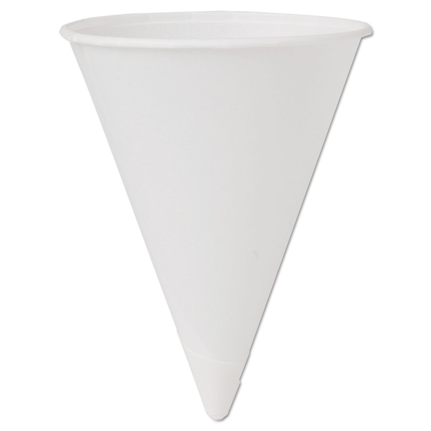 SOLO 4BRCT 4oz White Paper Cone Water Cups - Cold Drink Disposable Cups (200/Bag, 25 Bags/Carton) - Perfect for Parties, Picnics, Offices, and Events