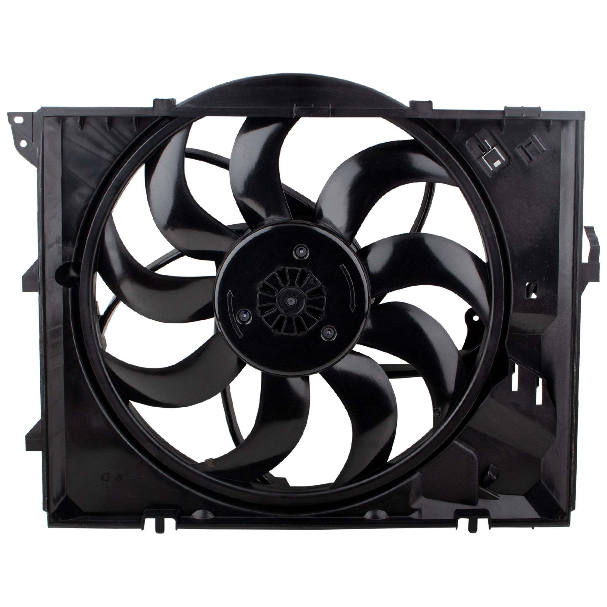 BOXI Radiator Cooling Fan Assembly for BMW 2008-2013 128i Convertible, 2006 325i, 2007-2013 328i, 2006 330i, E87 E90 L6 3.0L N52N Engine - Replacement Part #17427562080 BM3117101 - Perfect for Engine Overheating Prevention & Summer Driving