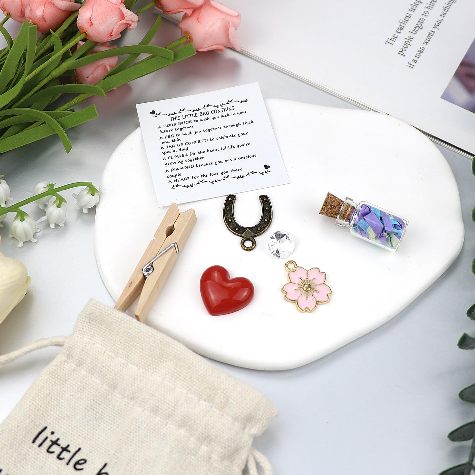 LUOKIFUR Elegant Wedding Favor Bags - Meaningful Keepsake Gifts for Couples, Bride & Groom - Perfect for Wedding Blessings, Bridal Showers & Anniversary Celebrations (Ideal for Wedding Receptions, Guest Favors & Romantic Gift Giving)