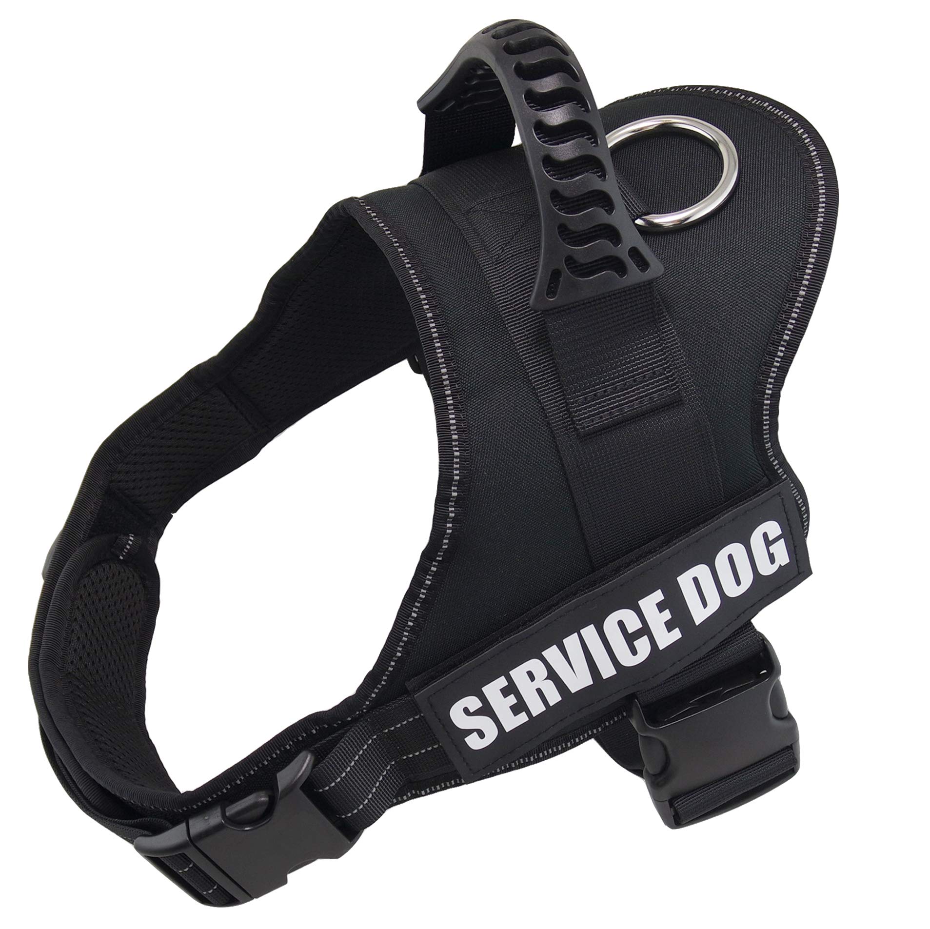Dihapet Small Dog Harness - Reflective No Pull Adjustable Padded Soft Vest for Small Medium Large Dogs | Outdoor Walking Training & Night Safety | Black/XS