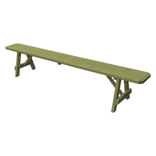 Pressure Treated Pine Traditional Bench - Durable Outdoor Garden Bench for Patio, Backyard & Park Seating - Weather-Resistant Wooden Bench for Relaxing & Socializing