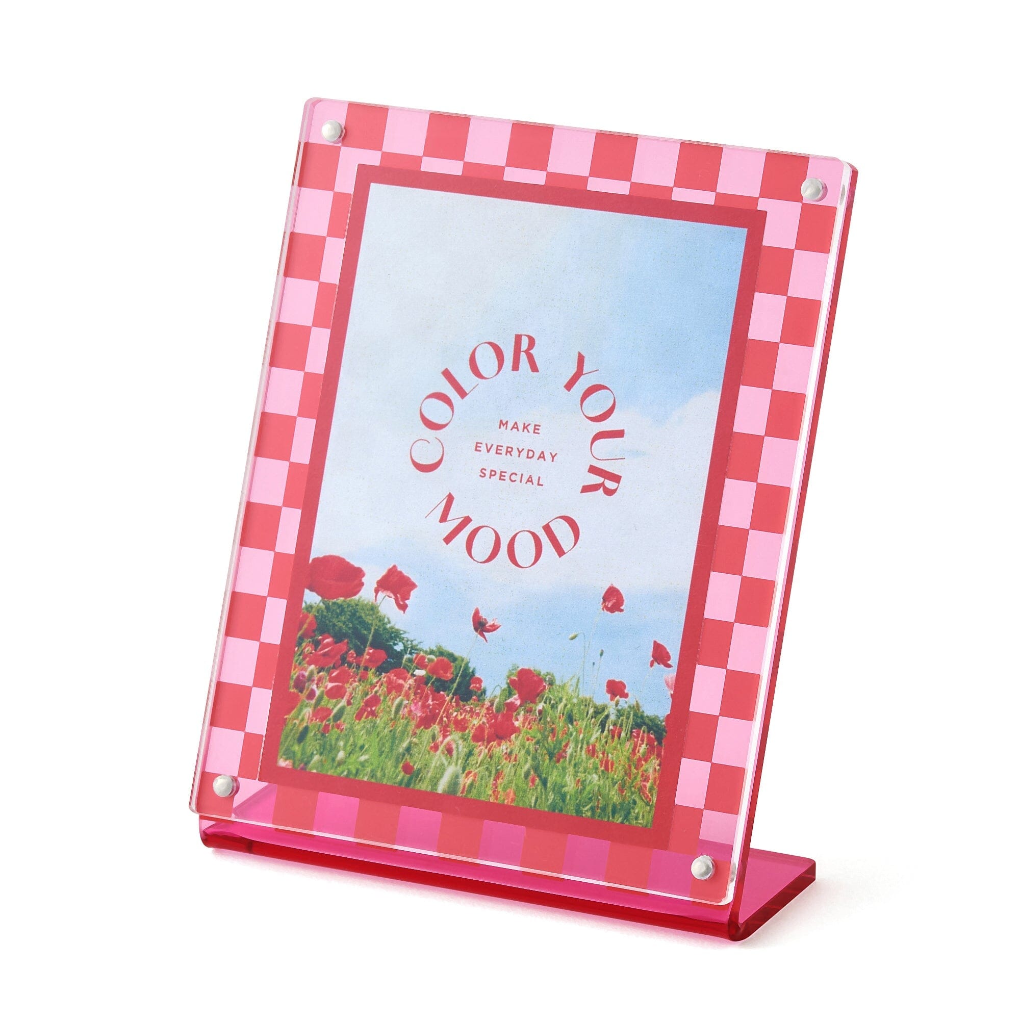 Vibrant Pink Acrylic Photo Frame - Small Decorative Picture Display for Home, Office & Gifts | Perfect for Wall Decor, Desk Display & Party Decorations
