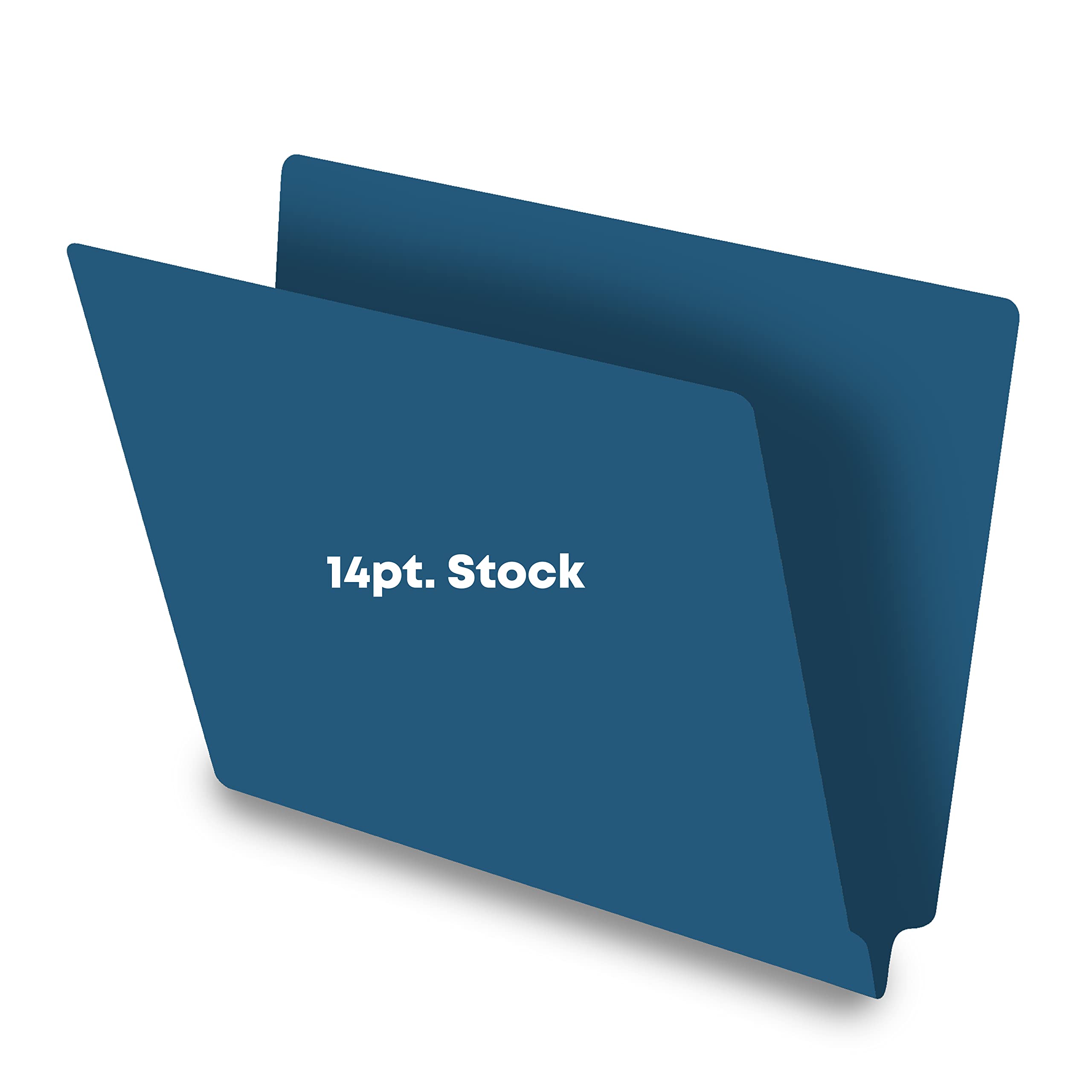 Premium Blue Legal Size File Folders - 14pt Reinforced End Tab Folders (Pack of 250) - Ideal for Office, Medical Records & Legal Document Organization
