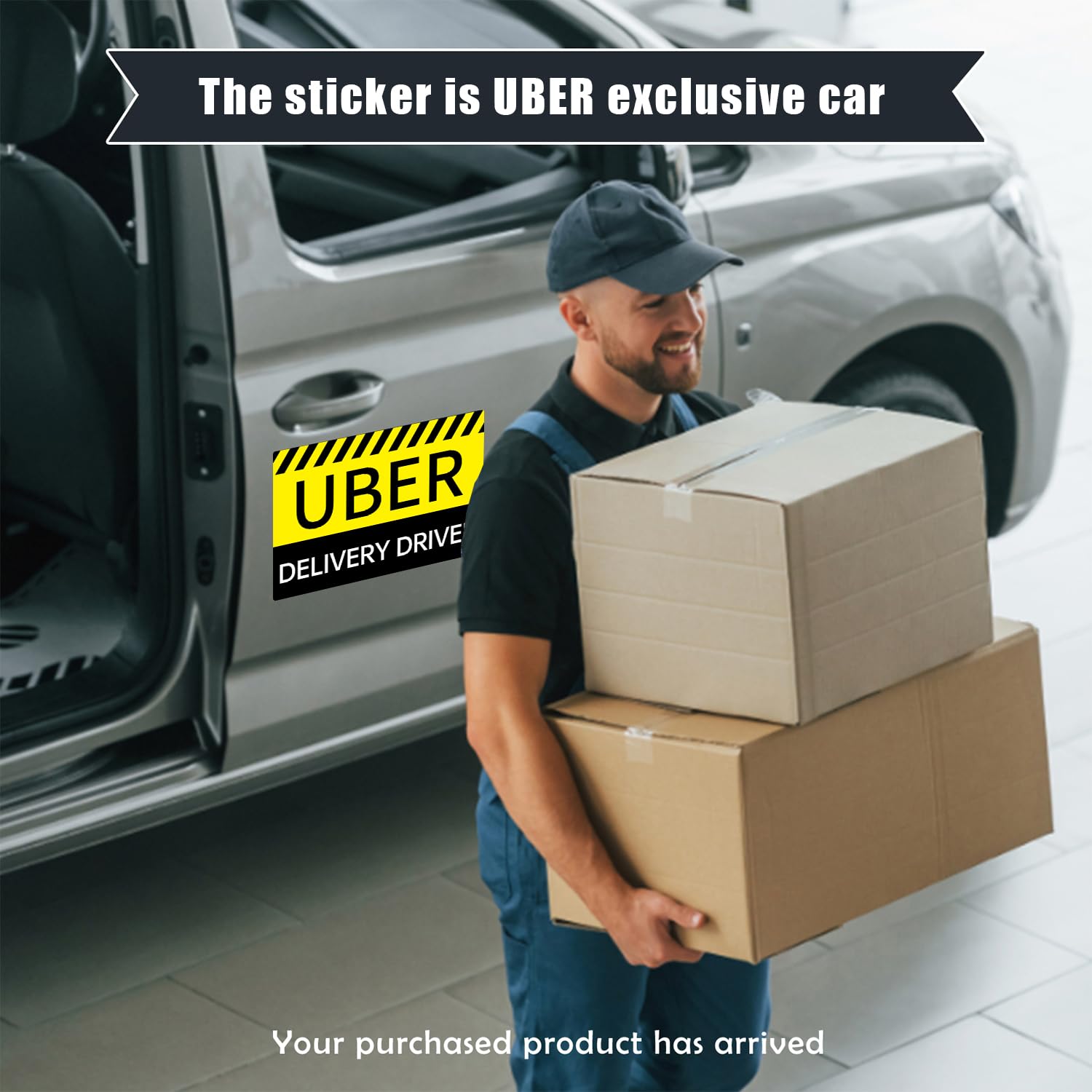 2-Pack Strong Magnetic Waterproof Car Signs for Delivery Drivers - Reusable 11.8