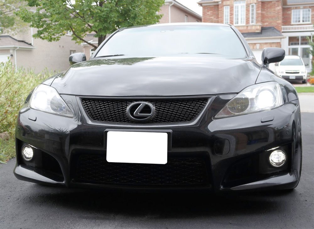 Direct Fit OEM Spec 15W CREE LED Projector Fog Lights Kit - Compatible with Toyota Lexus Scion - Durable Bright Fog Lights for Off-Roading Night Driving & Bad Weather Conditions