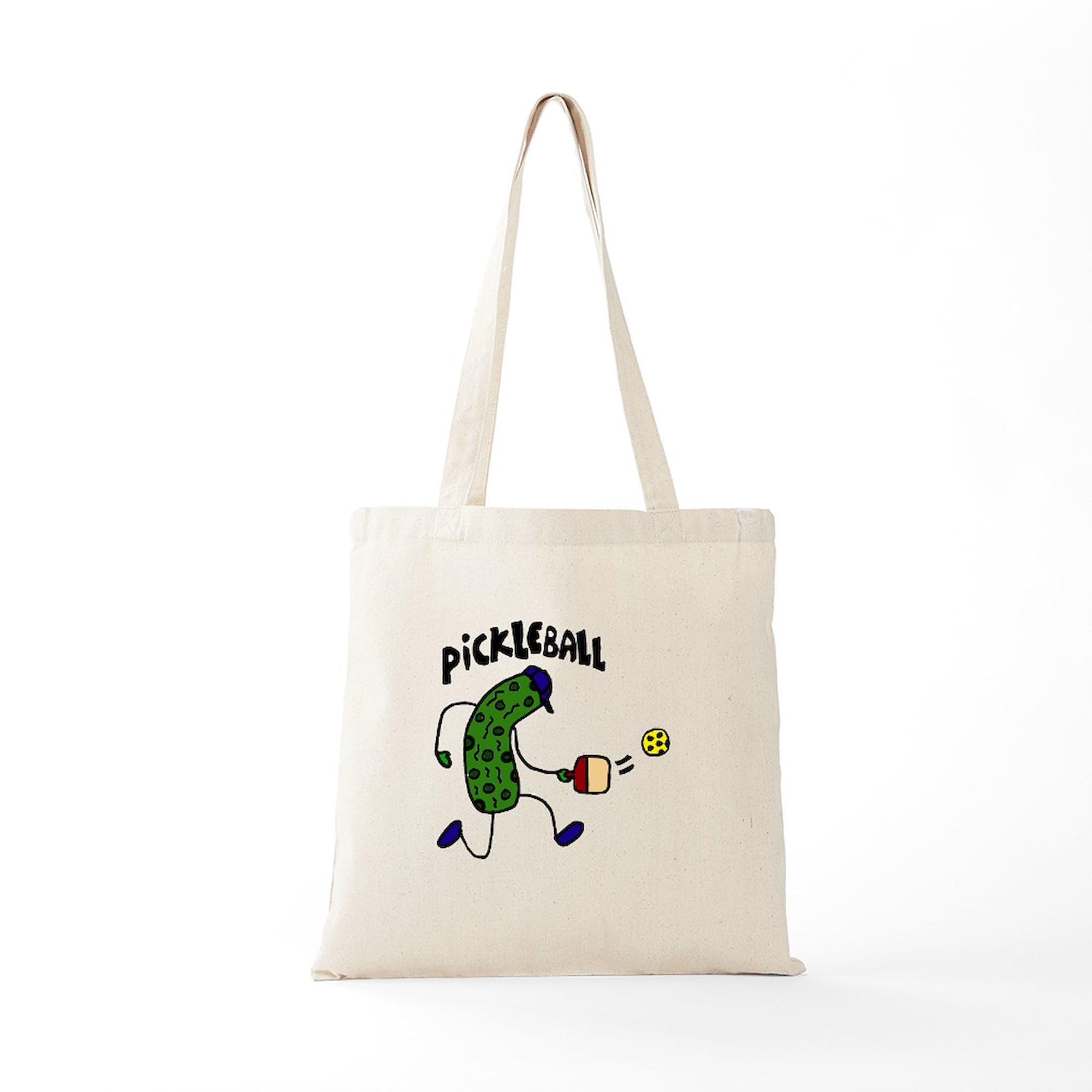 Pickleball Art Tote Bag - Natural Canvas Reusable Shopping Bag for Groceries, Beach & Sports | Eco-Friendly Gift for Pickleball Lovers