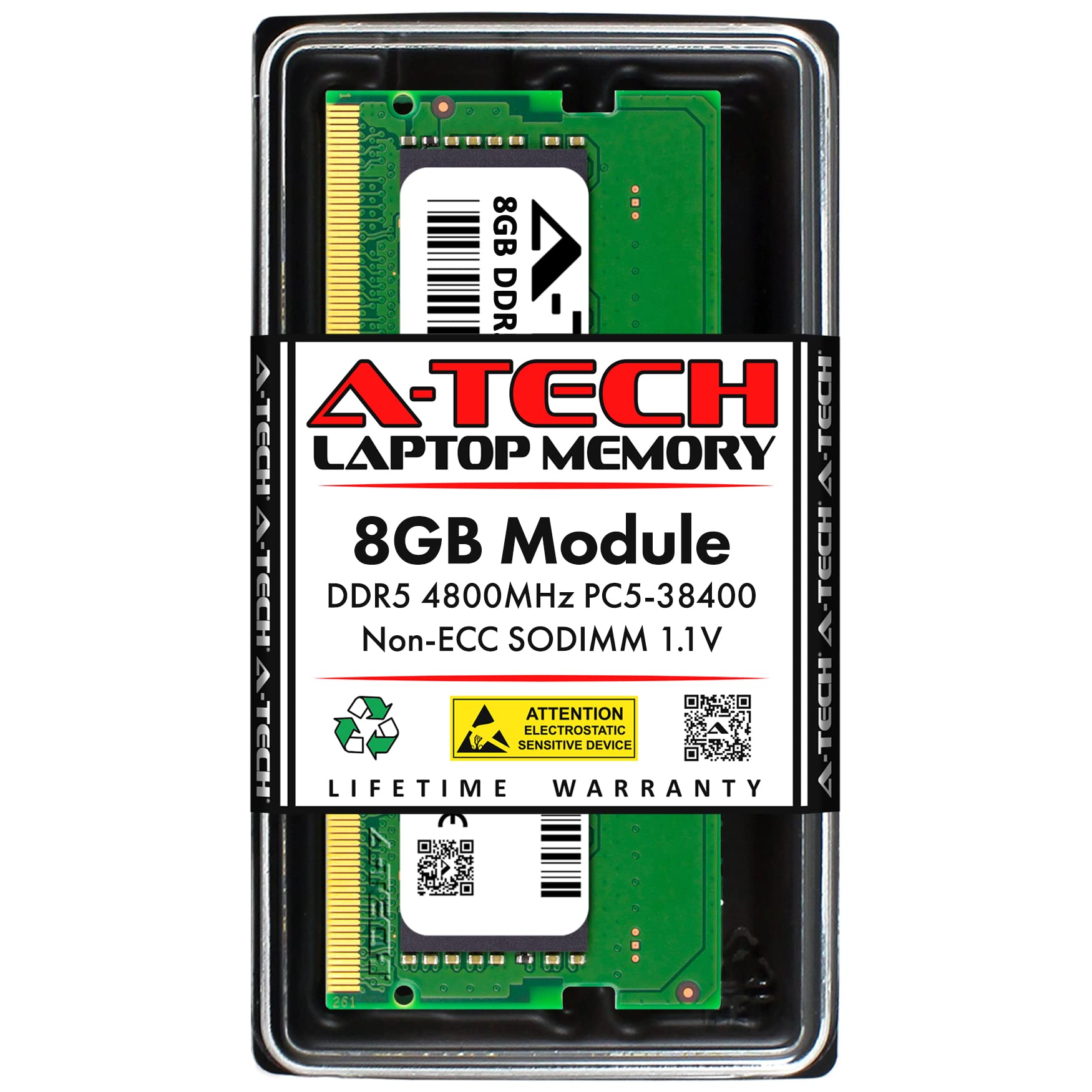 A-Tech 8GB DDR5 4800MHz RAM for ASUS TUF Gaming A15 (2022) | PC5-38400 SODIMM Memory Upgrade | 1.1V 262-Pin Non-ECC | Enhance Gaming & Multitasking Performance