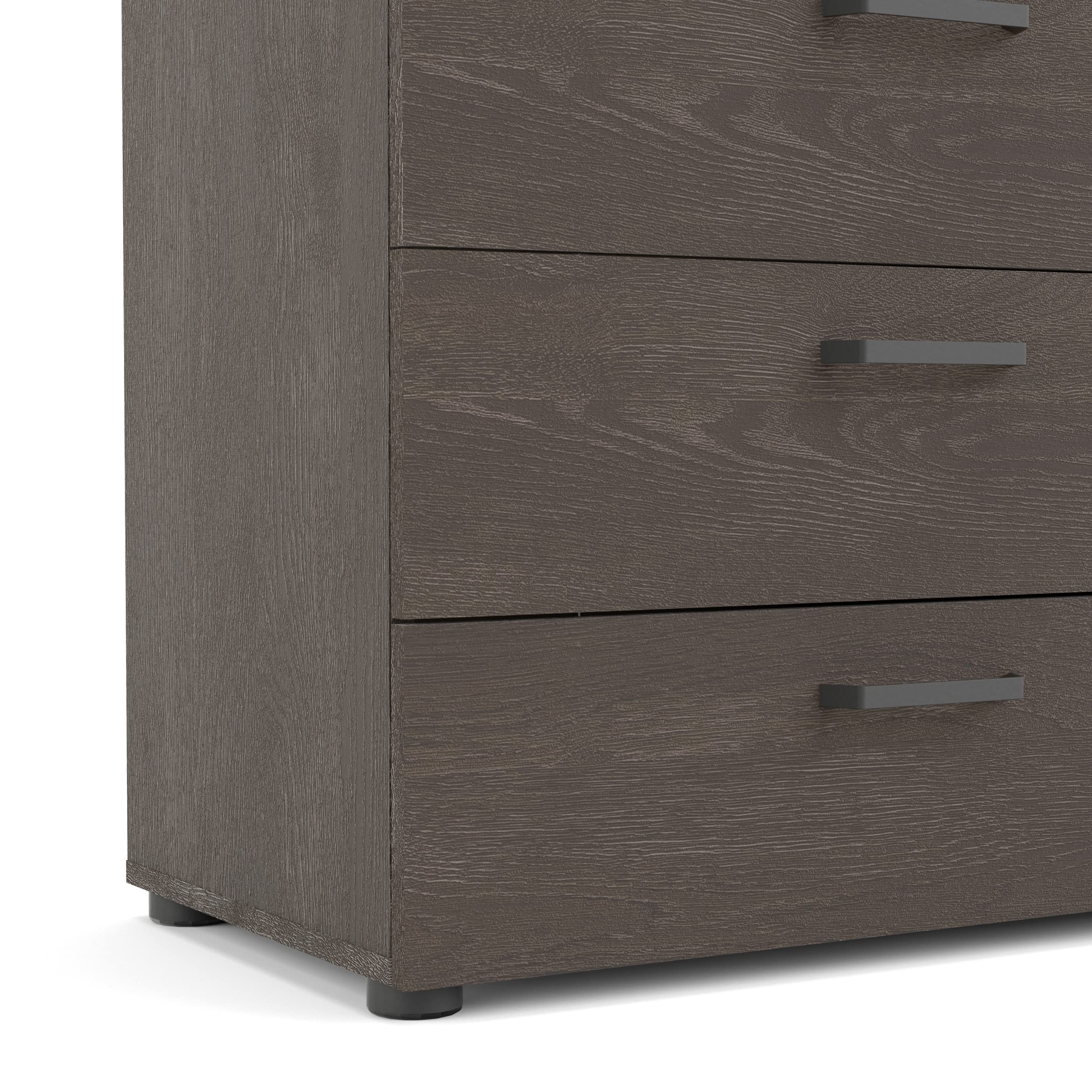 Tvilum 8-Drawer Double Dresser in Dark Chocolate - Modern Bedroom Storage Solution for Clothes, Linens & Accessories