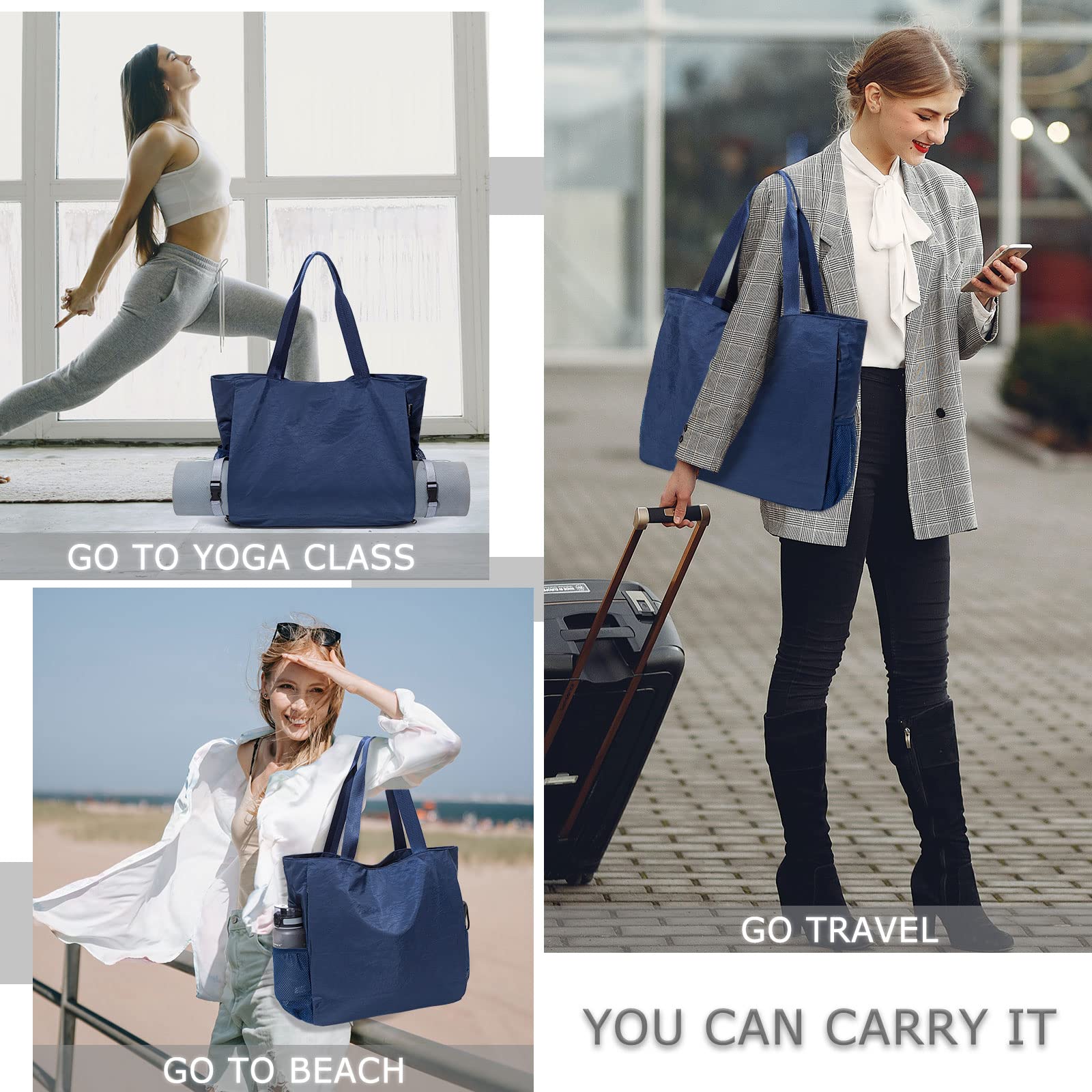 Premium Yoga Mat Bag - Waterproof Gym Shoulder Bag with Yoga Mat Holder & Wet Pocket for Yoga, Pilates, Gym, Travel & Beach | Perfect for Fitness Enthusiasts & Active Lifestyles