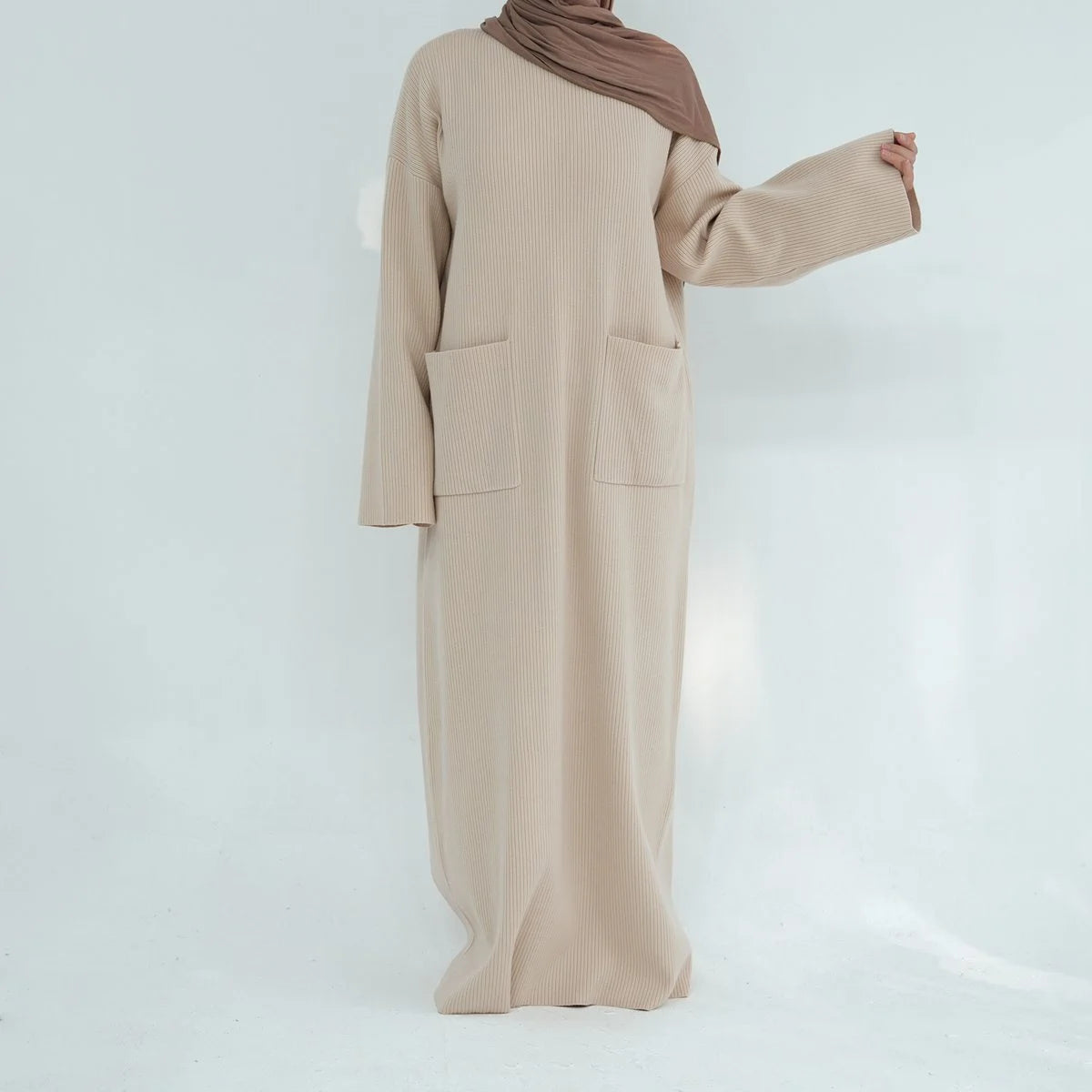 Premium Heavyweight Knitted Abaya Dress for Winter & Fall - Warm & Stylish Islamic Clothing #24917 - Perfect for Prayer, Modest Fashion & Cold Weather Outfits