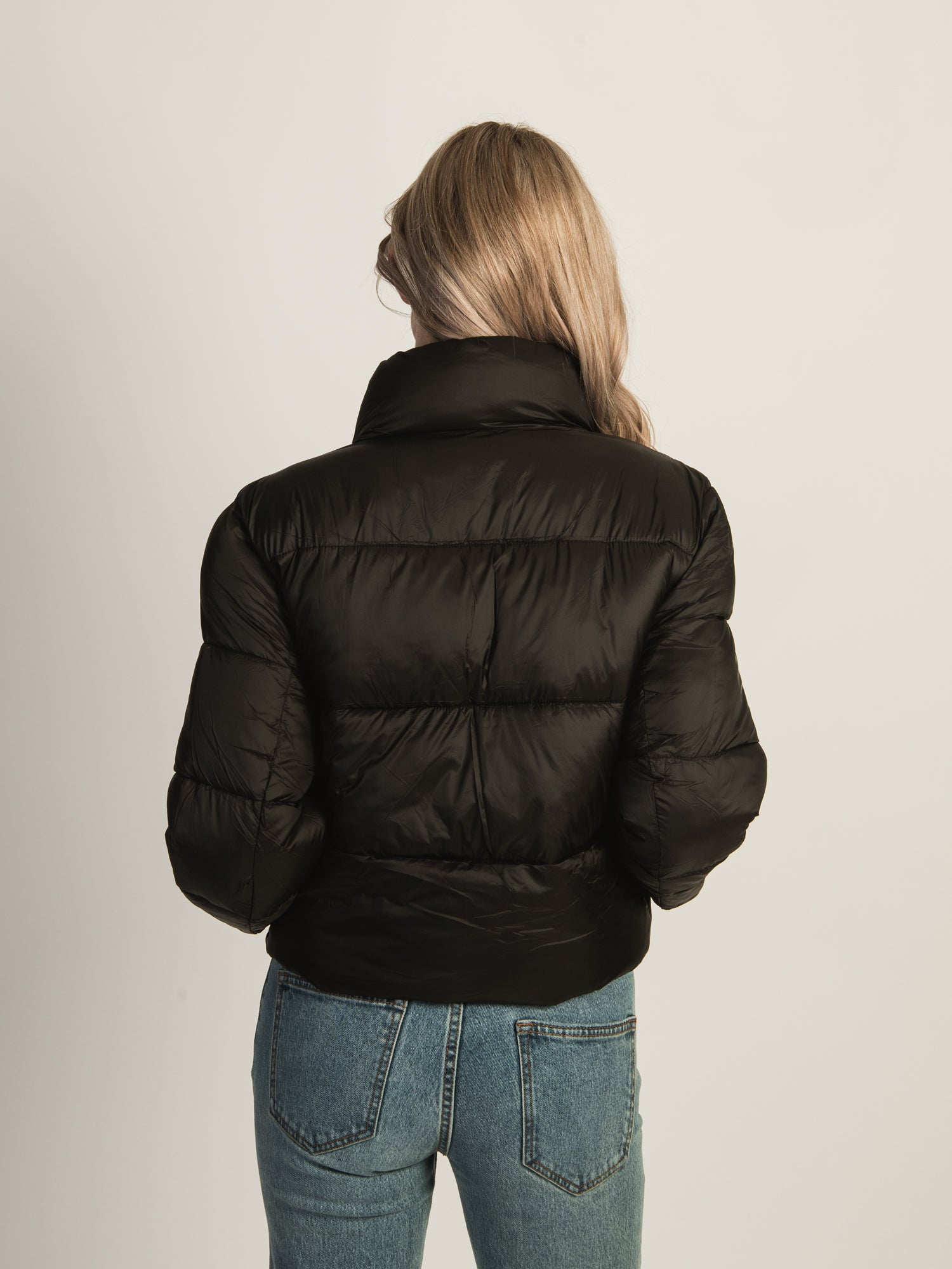 AZALEA WANG LOTTIE PUFF JACKET - Women's Winter Puffer Coat, Black, Warm Quilted Outerwear for Cold Weather | Perfect for Snowboarding, Skiing & Outdoor Activities