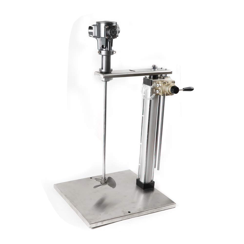 5 Gallon Power Concrete Mixers - Automatic Mixer Machine with Air Agitator & Height Adjustable Paint Shaker for Viscous Liquids, Ink, Dye, Chemicals - Perfect for Construction, Painting, Lab & Industrial Blending