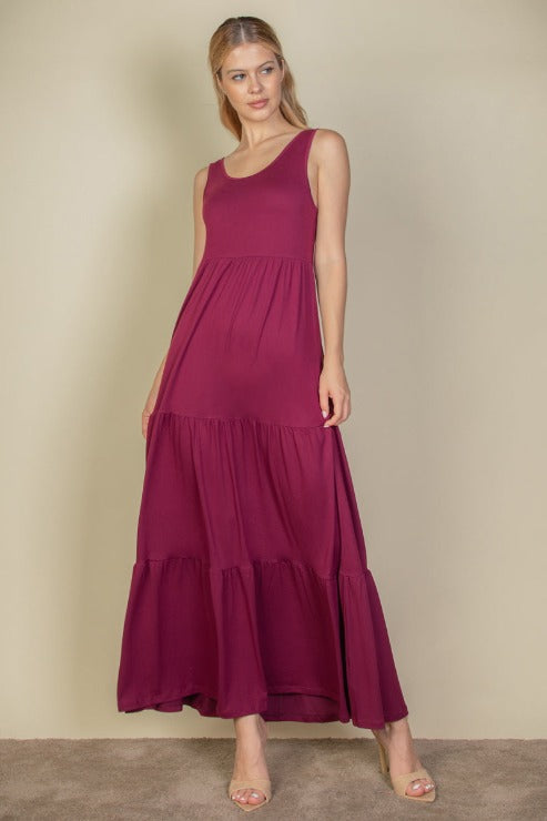 Elegant Solid Color Layered Hem Dress for Women - Perfect for Casual Outings, Office Wear & Special Occasions
