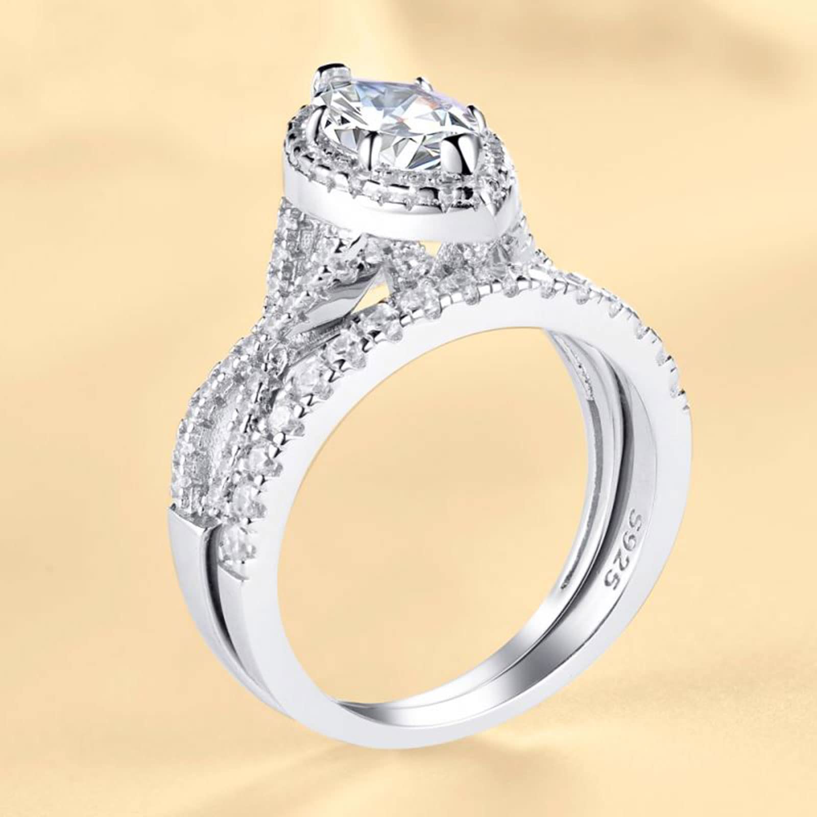 10K/14K/18K Marquise Moissanite Engagement Ring for Women - Solid Gold Wedding Band, Anniversary & Promise Gift for Her - Perfect for Proposals, Valentine's Day & Special Occasions