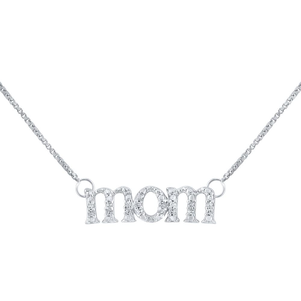 1/20 CTTW Sterling Silver Round Diamond Pendant Necklace for Women - Perfect Gift for Mom, Birthday, Anniversary & Special Occasions
