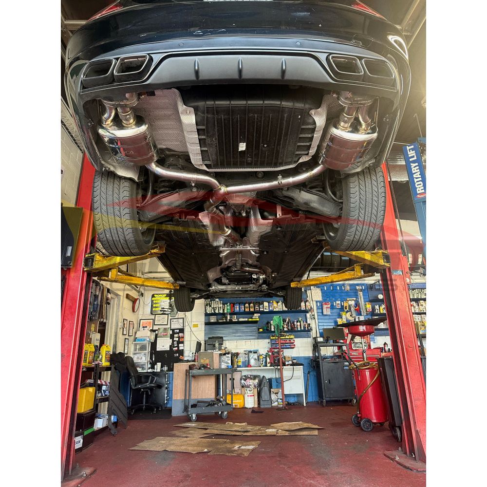 2015-2023 Mercedes C Class W205 Valved Sport Exhaust System - High Performance Stainless Steel Muffler for Enhanced Sound & Power - Perfect for Street Racing & Car Enthusiasts