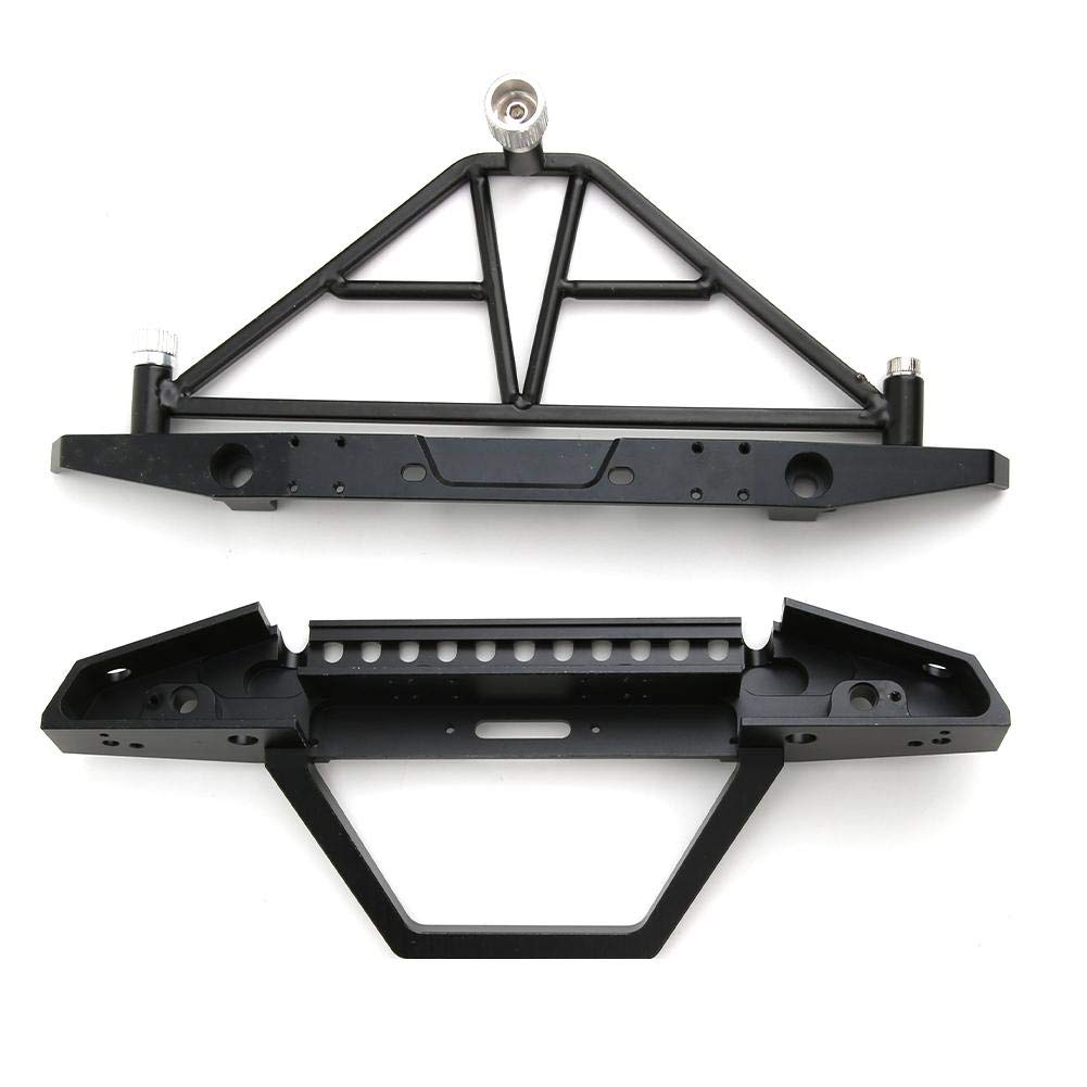 Tbest Heavy-Duty Metal RC Bumper for SCX10 90046 1/10 Scale RC Cars - Front & Rear Bumper Bar with Mounts - Durable Off-Road Accessory for Crawler & Trail Driving