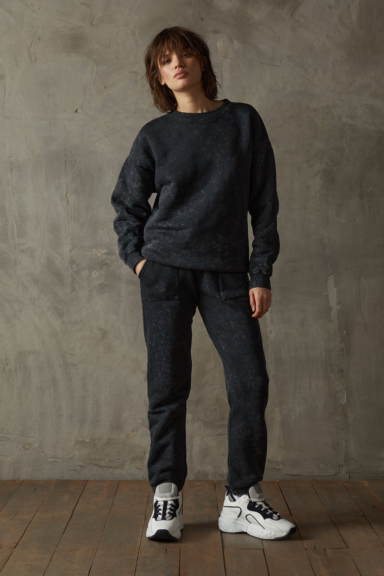 530 Washed Black Women's Sweatshirt - Soft & Comfortable Pullover for Casual Wear, Lounge & Everyday Outfits