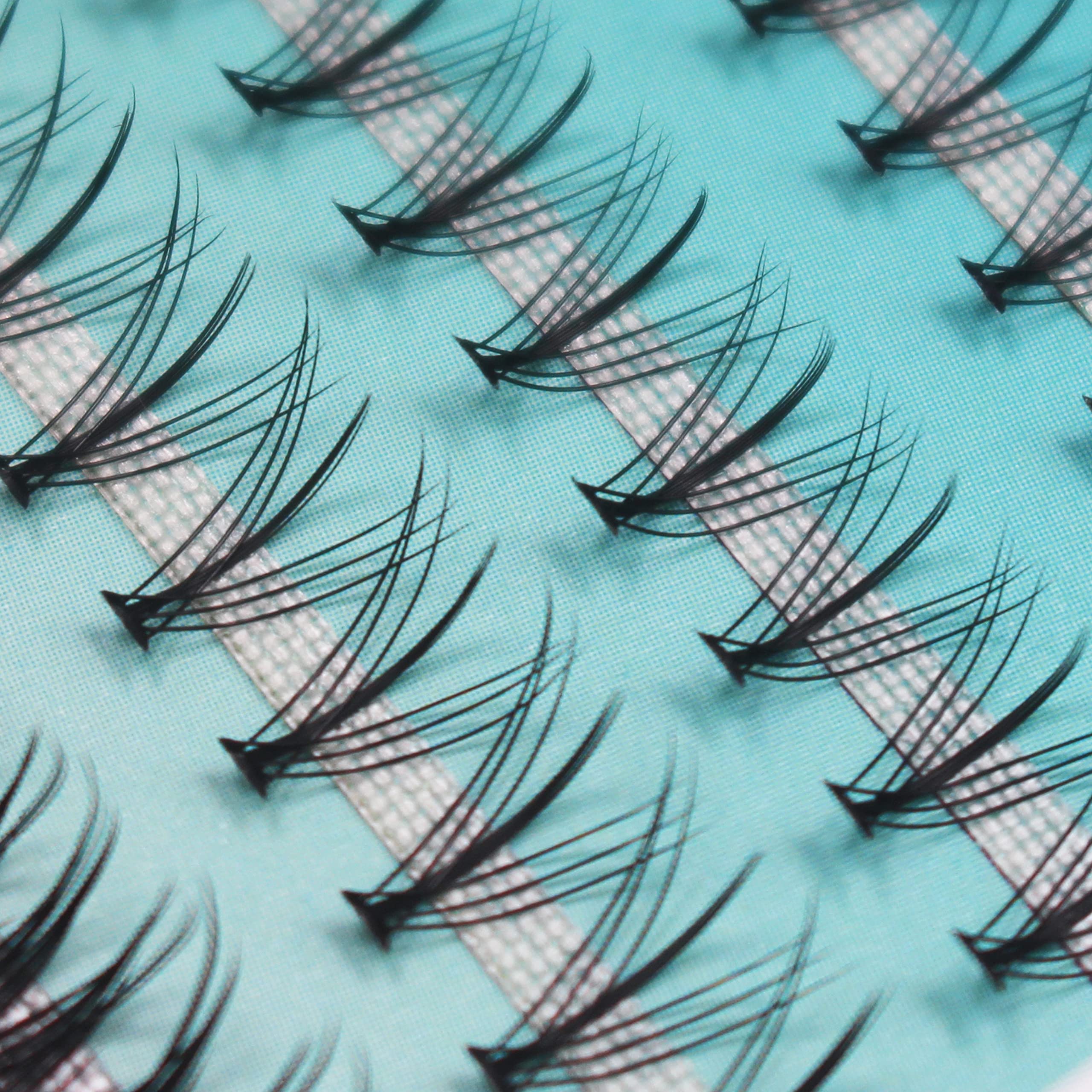 Natural Soft False Eyelashes - 310 Clusters D Curl Flower Fairy & Fishtail Style (8-16mm) for Individual Extension & Cluster Grafting | Perfect for Bridal, Party & Daily Makeup Looks