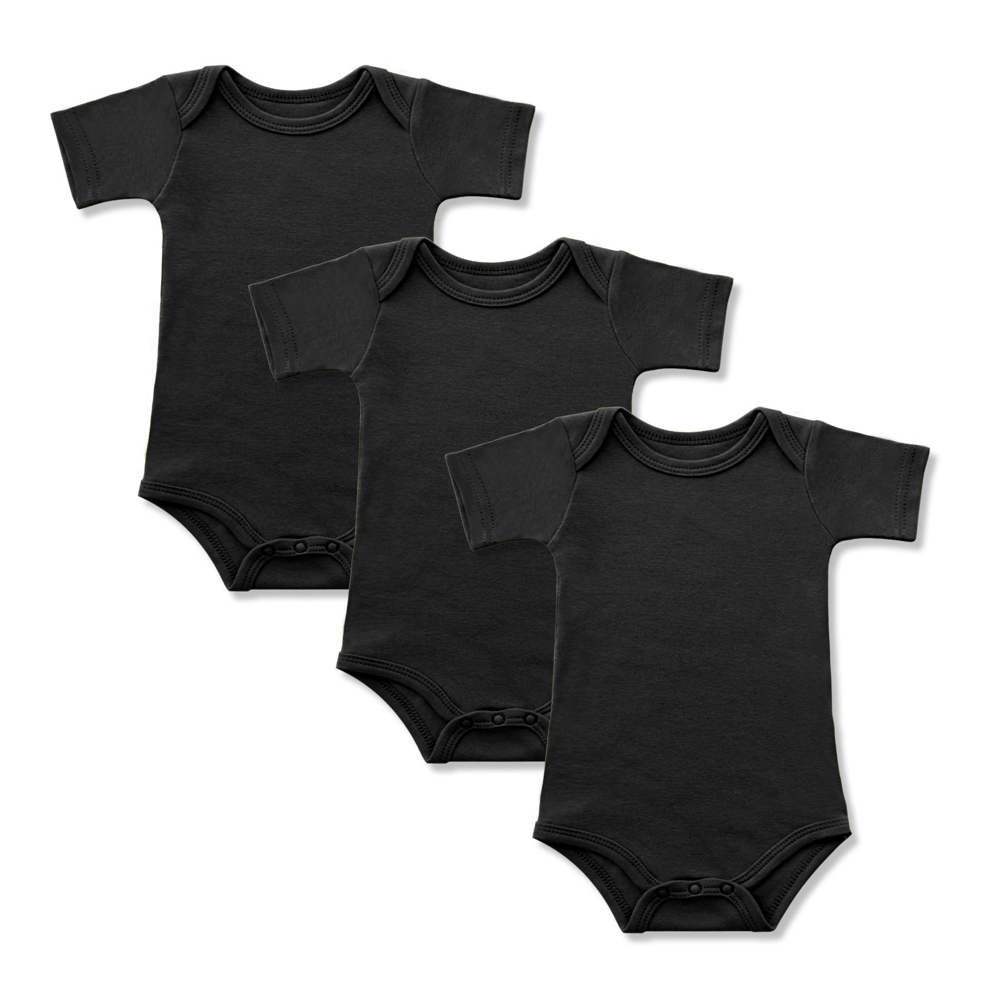100% Cotton Baby Onesies - Soft Short Sleeve Bodysuits for Newborns (3-Pack, Solid Colors) | Perfect for Everyday Wear, Playtime & Photo Shoots