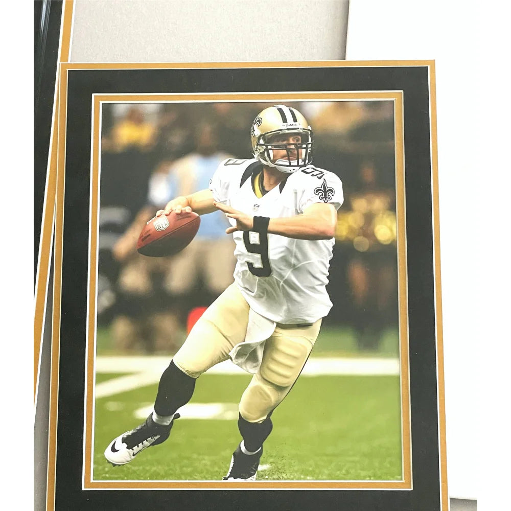 Drew Brees Autographed New Orleans Saints Framed White Jersey - Officially Licensed NFL Memorabilia - Perfect for Man Cave, Sports Bar, or Saints Fan Gift