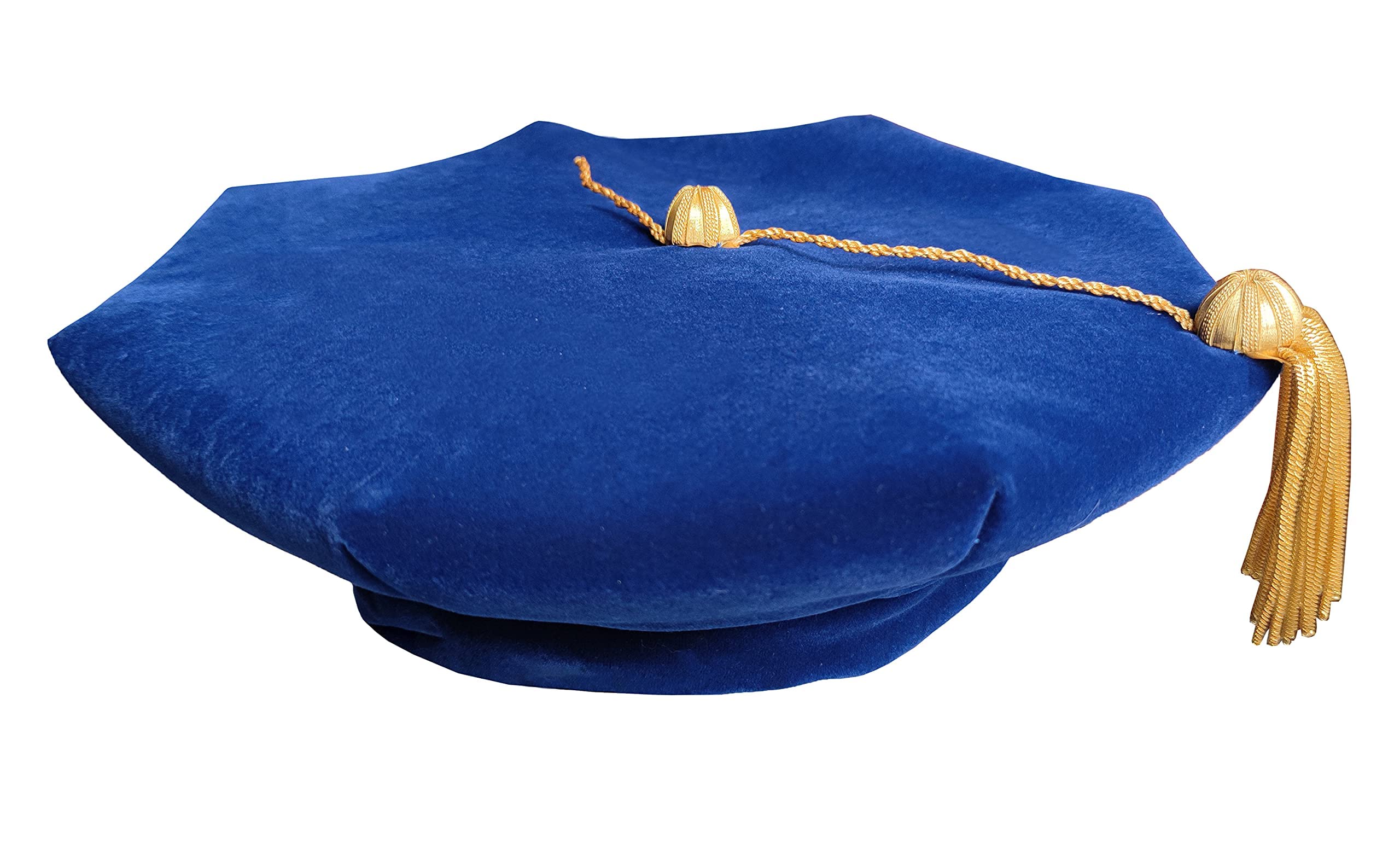 Happy Secret Doctoral Tam Graduation Cap with Bullion Tassel - 8-Sided Vintage Style Hat for PhD Graduation Ceremony | Perfect for Academic Commencement, Doctoral Hooding & Formal Graduation Events