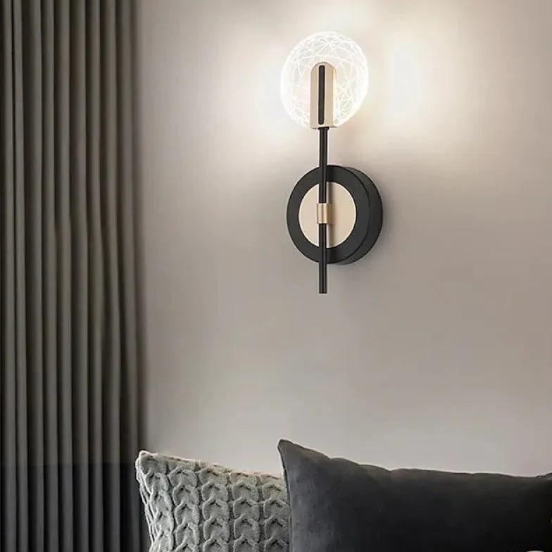 Modern Round LED Wall Light with Rotating Design - Perfect for Living Room, Bedroom, and Hallway Lighting